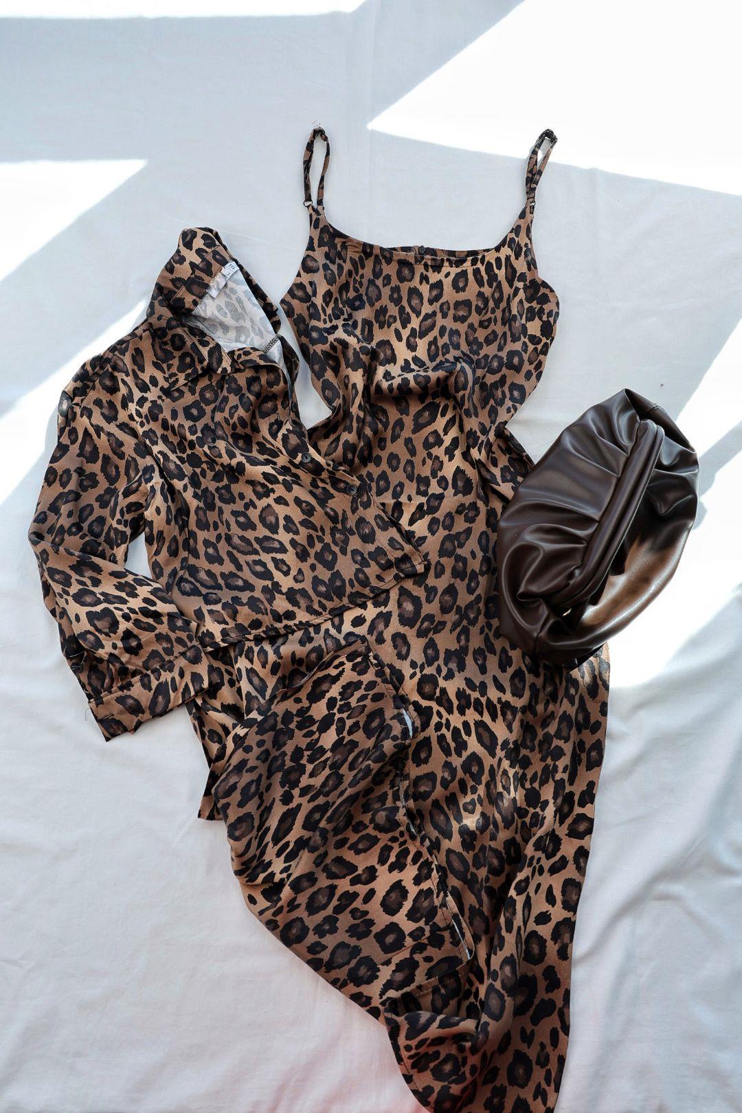 Elbise TakımAskılı Gömlek Elbise Takım