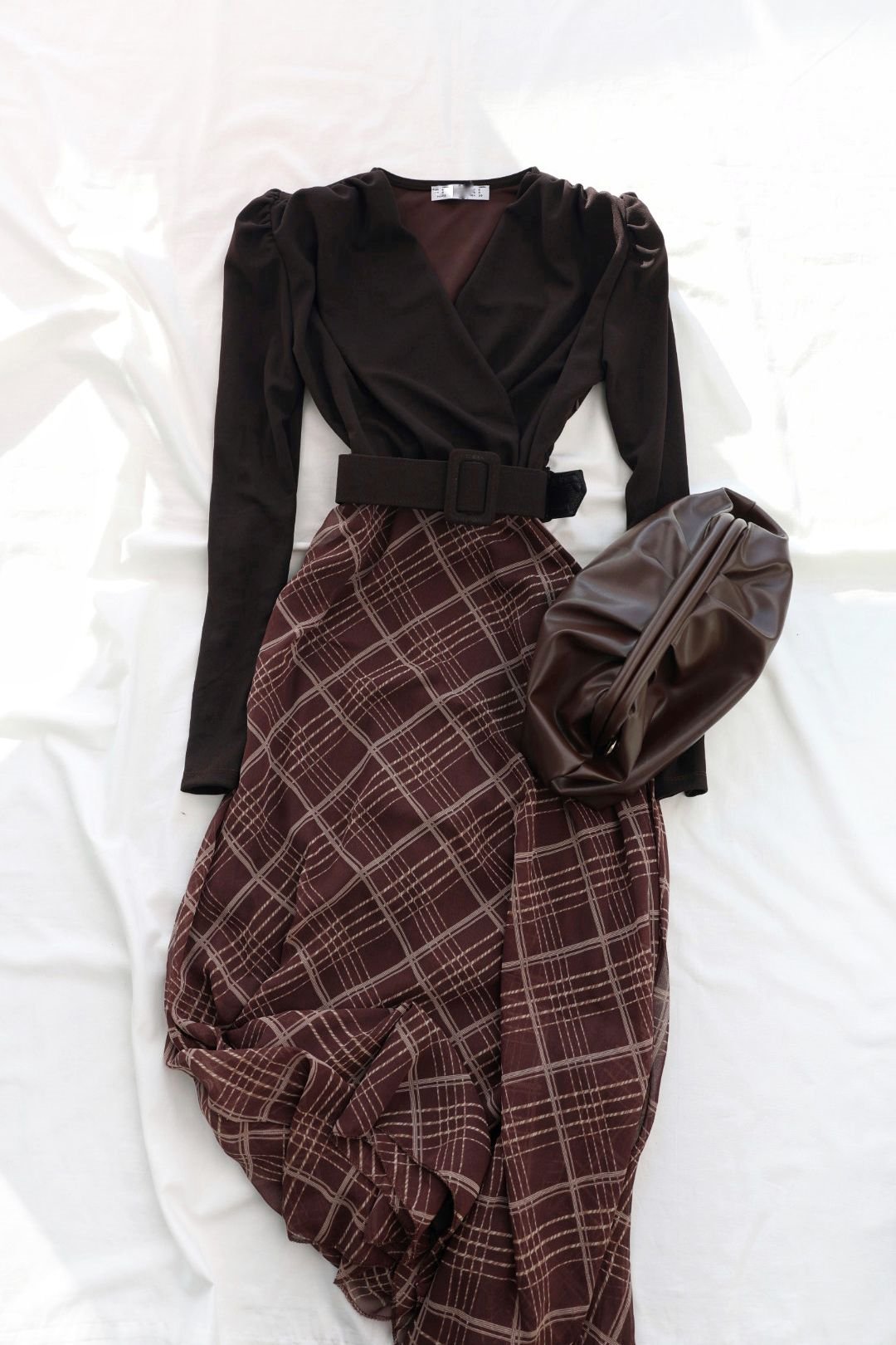 ElbiseEteği Şifon Kruvaze Elbise