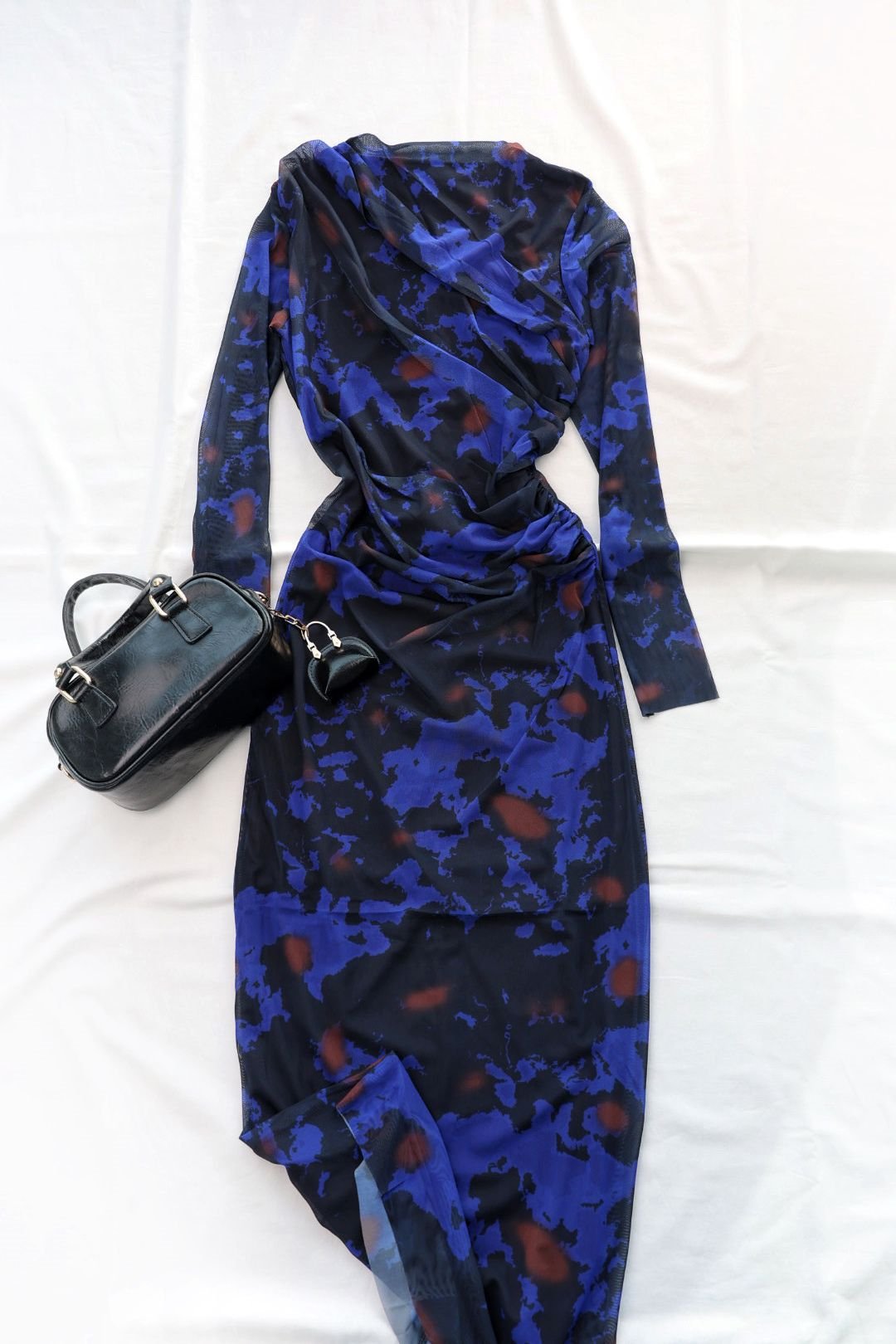 ElbiseBüzgülü Maxi Tül Elbise