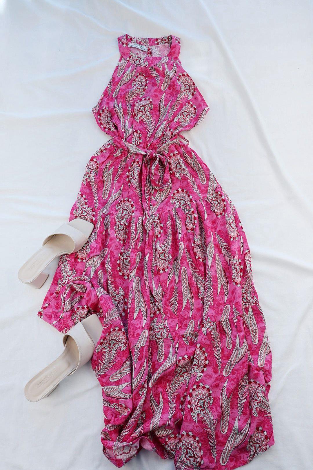 ElbiseHalter Desenli Elbise