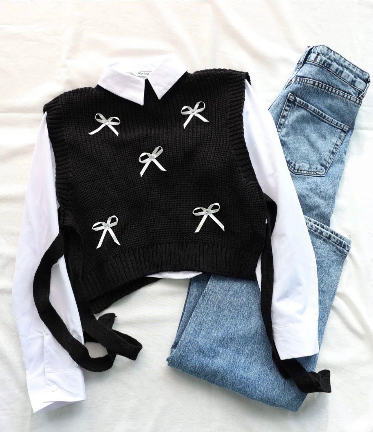 Triko/KazakFiyonklu Yandan Bağlamalı Süveter