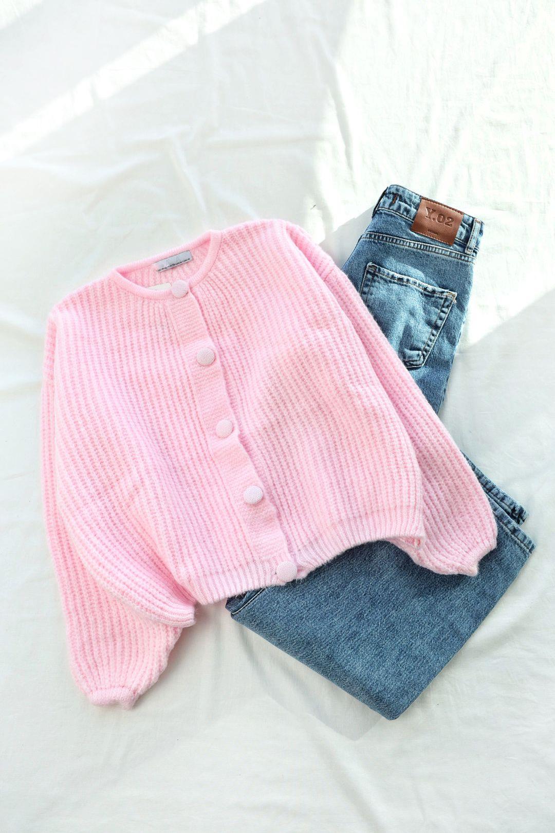 HırkaKaplama Düğmeli Selanik Hırka