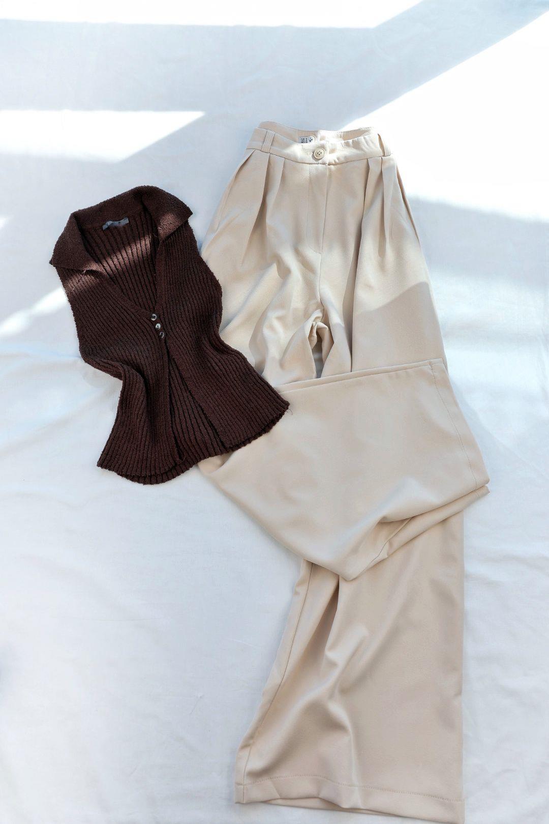 Pantolon3 Pile Plazzo Pantolon