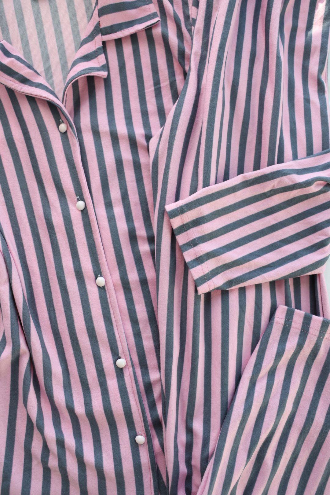 Pijama TakımDüğmeli Desenli Pijama Takım