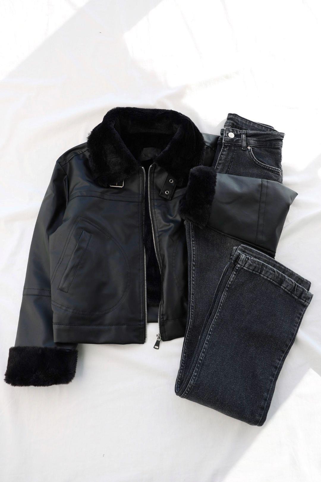 MontKürklü Deri Mont