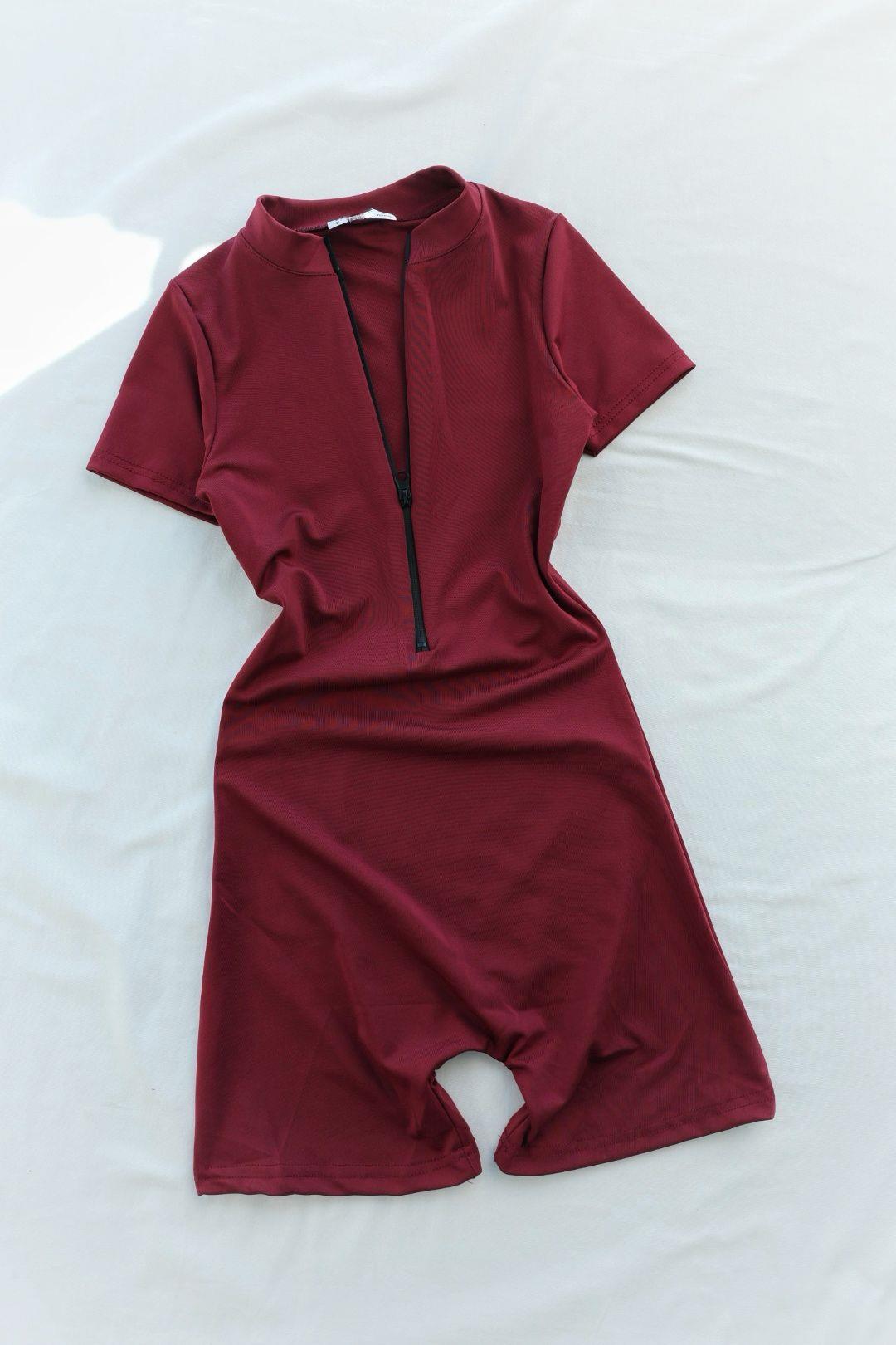 TulumFermuarlı Dalgıç Şort Tulum