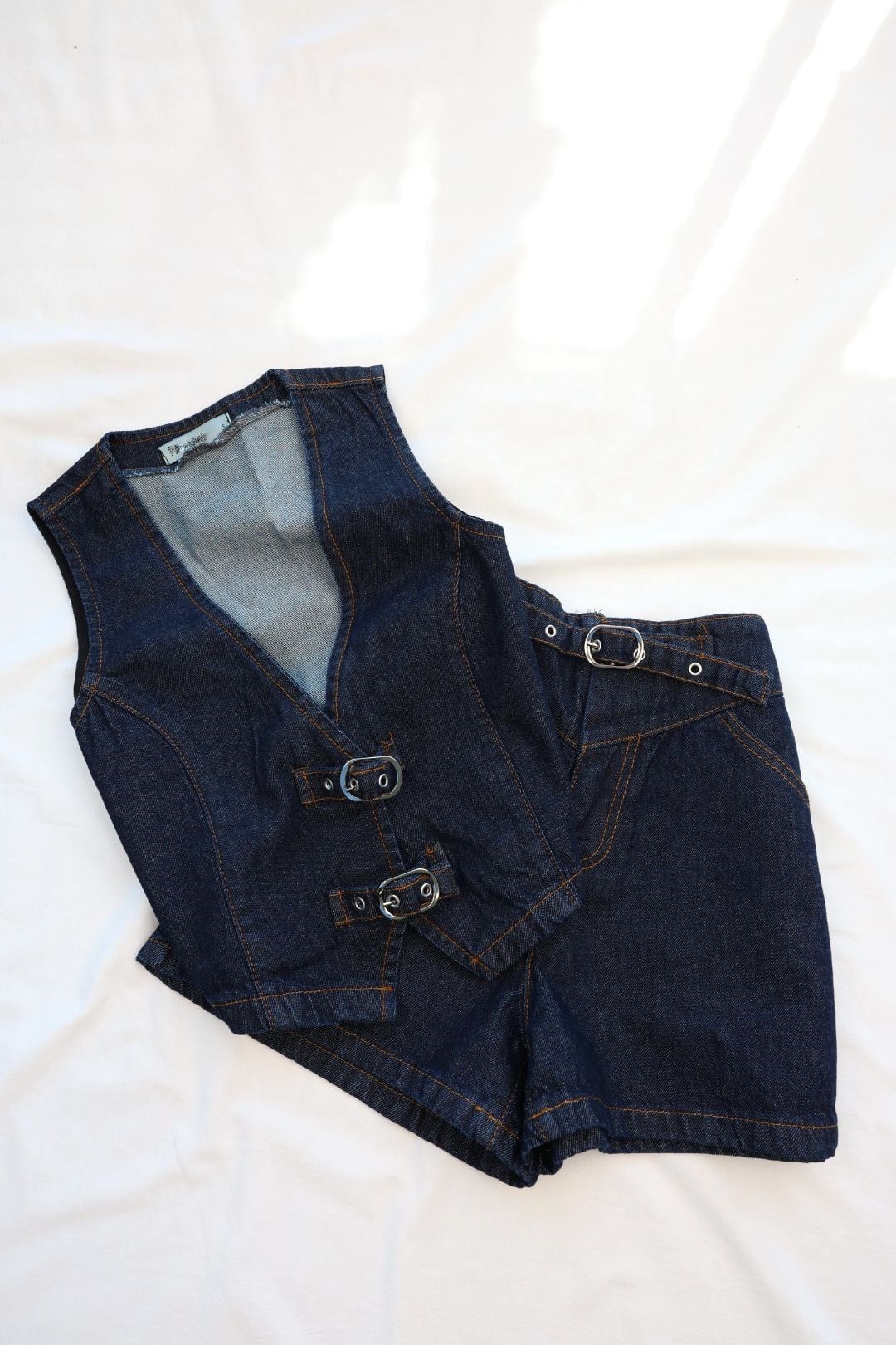 Şort TakımYelek Şort Denim Takım