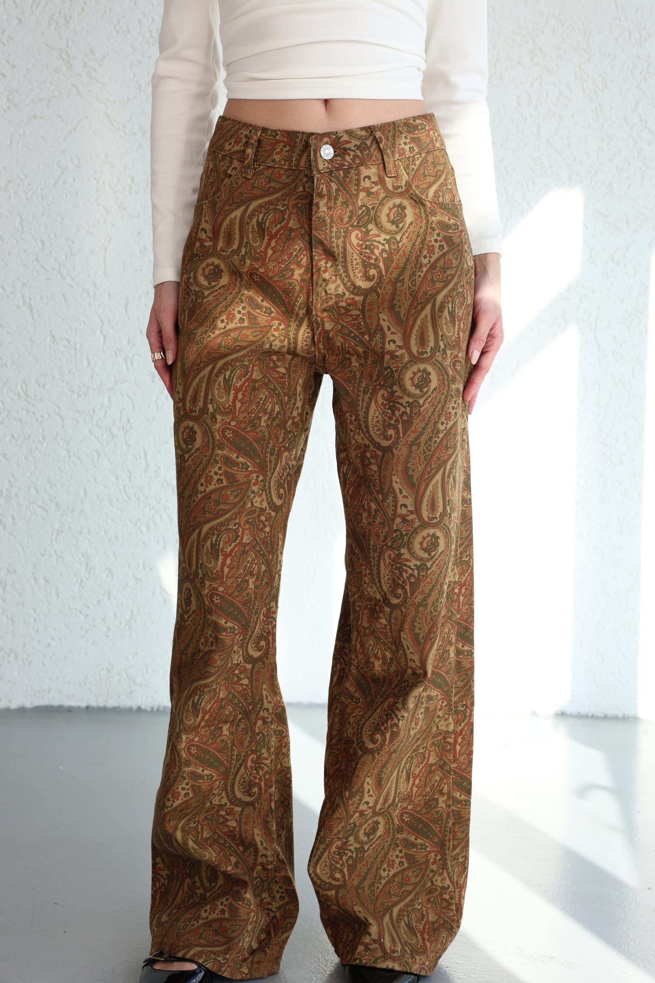 PantolonEtnik Desen Plazzo Jean