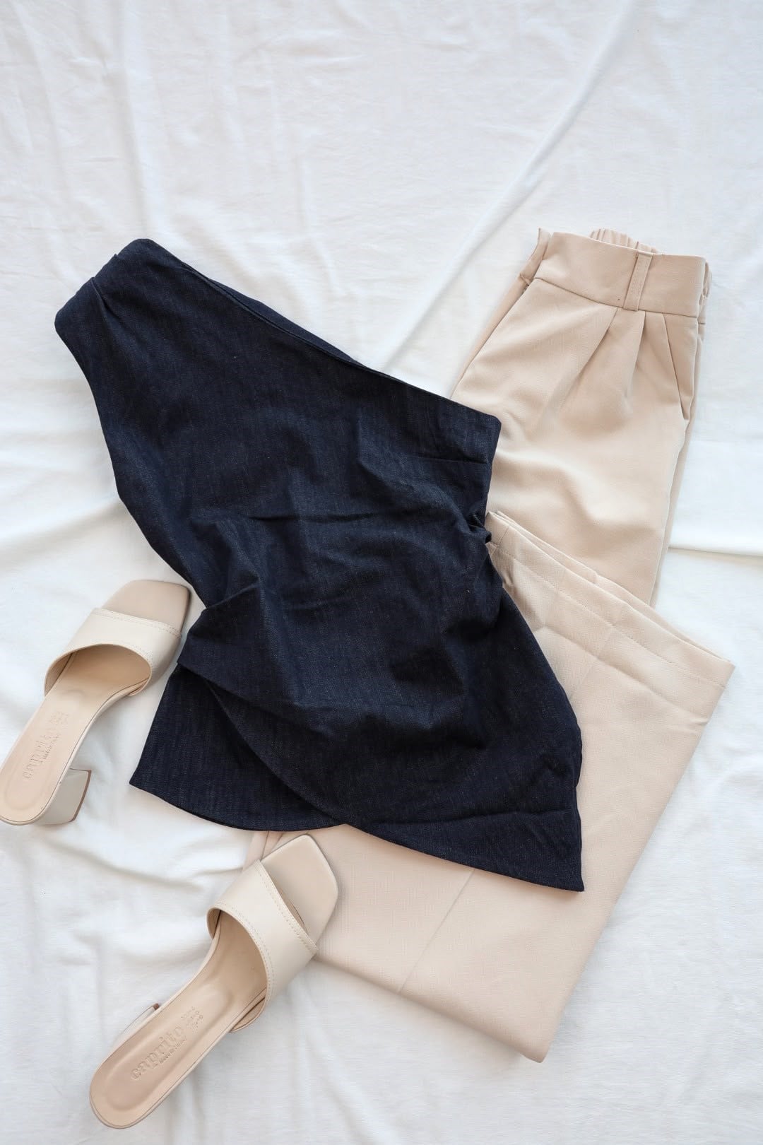 BluzTek Omuz Denim Bluz