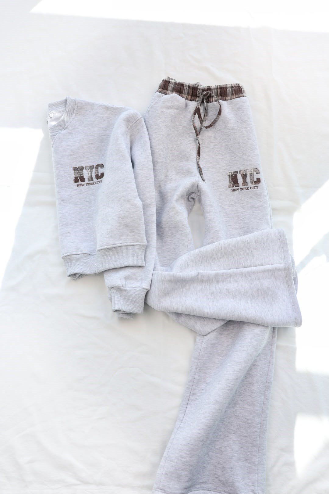 Eşofman TakımEkose Detaylı Nyc 3 İplik Eşofman Takım