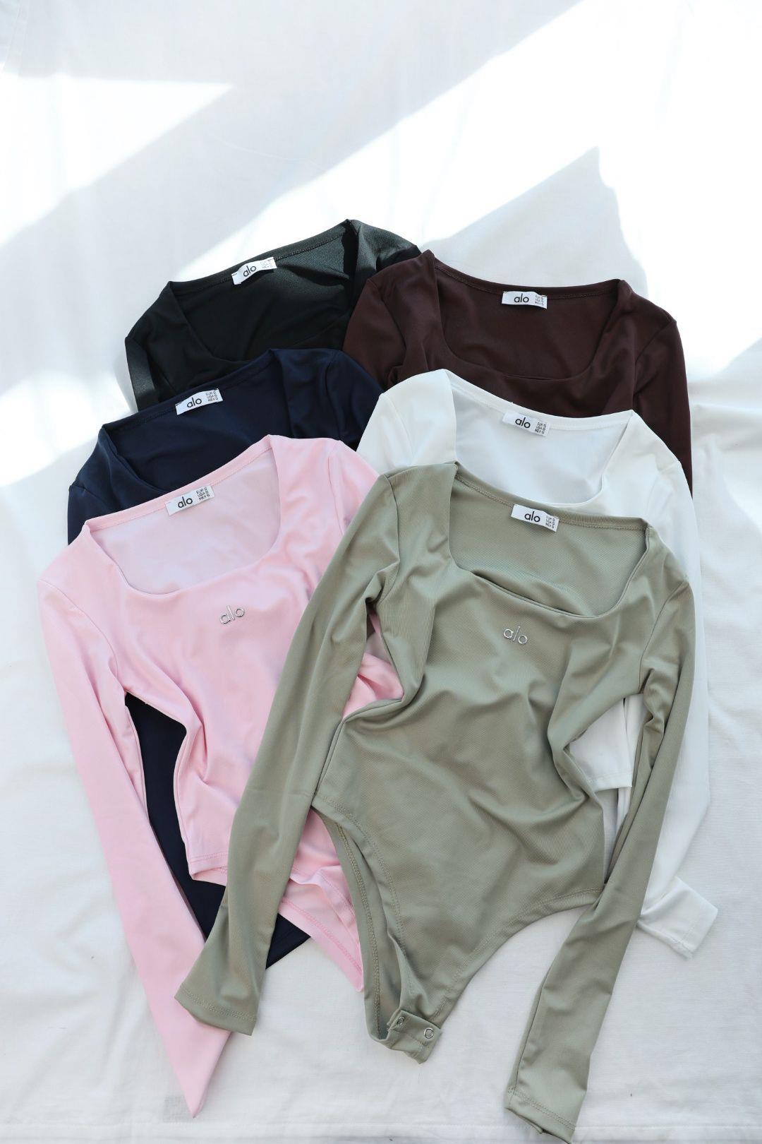 BodysuitAlo Kare Yaka Uzun Kol Zıbın