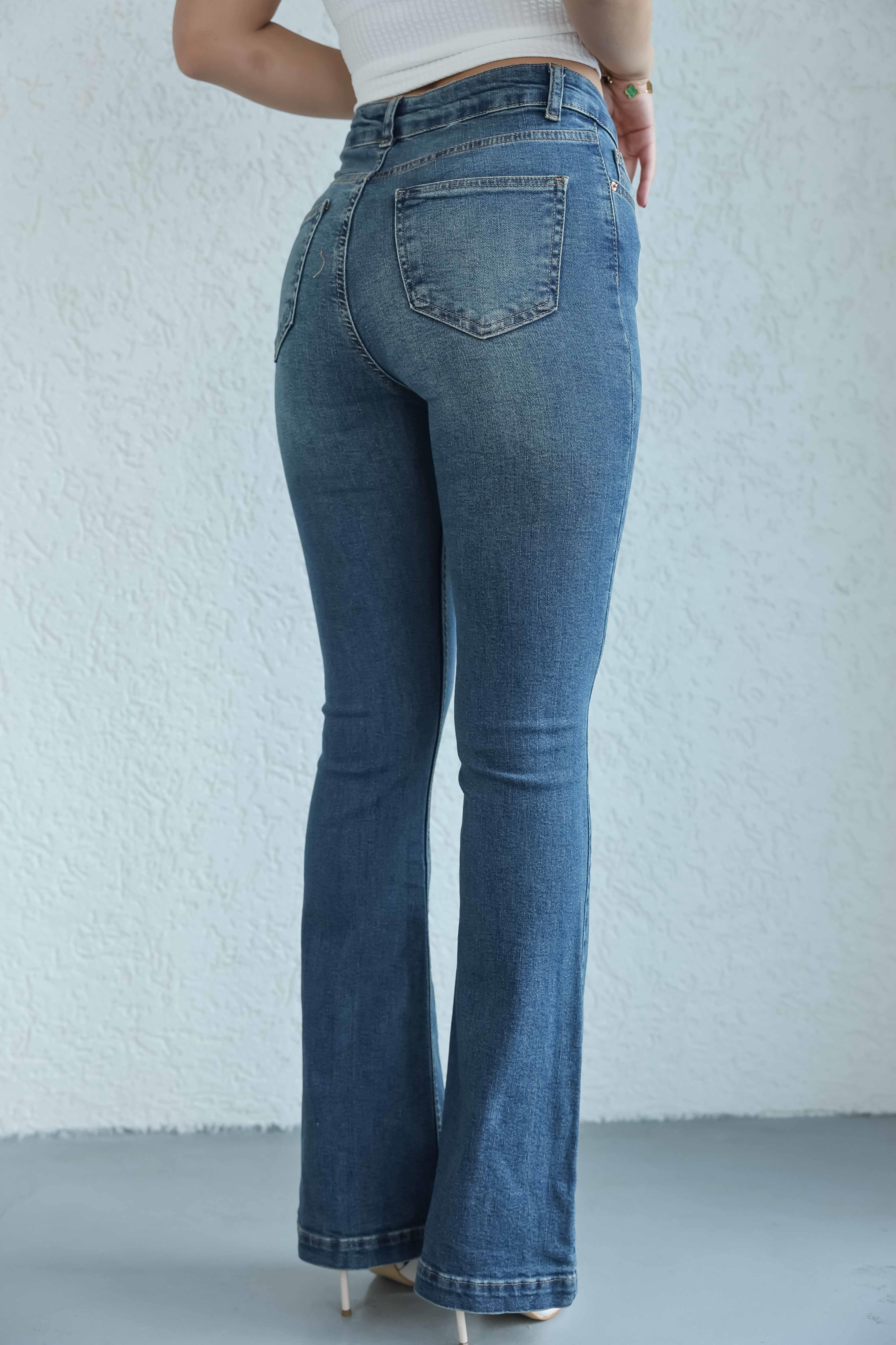 Jean/Kotİspanyol Paça Tintli Jean