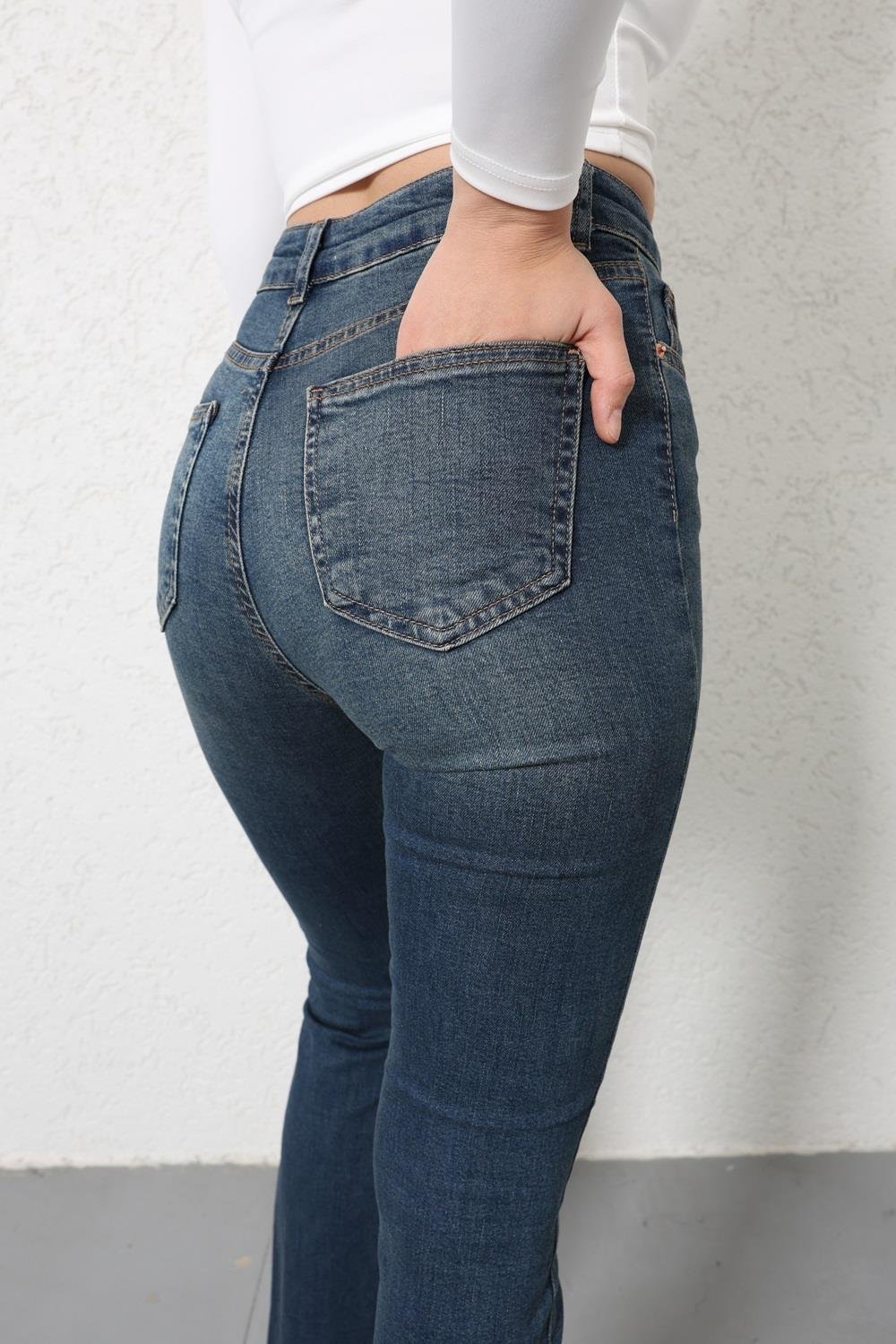 Jean/Kotİspanyol Paça Tintli Jean