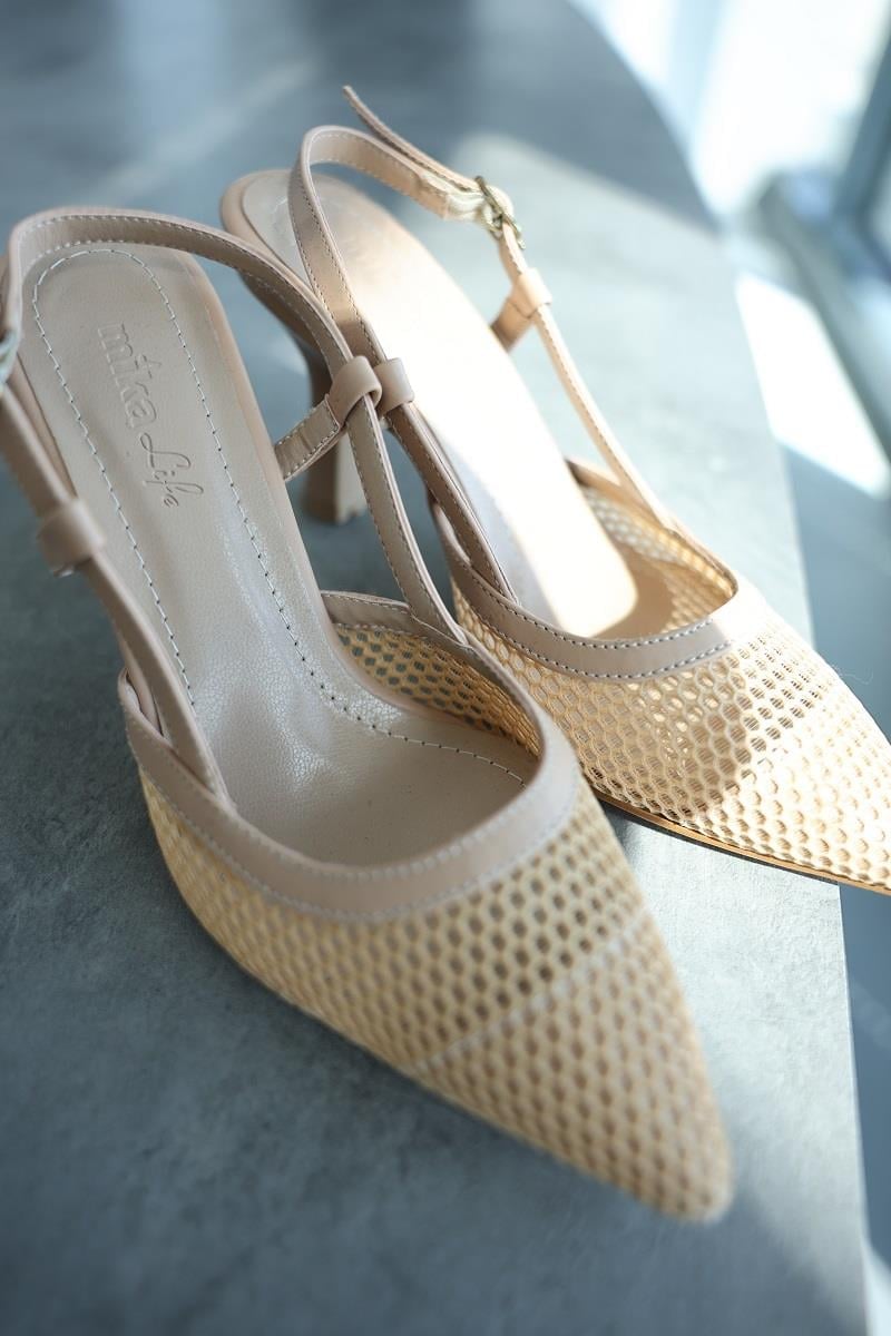 Topuklu AyakkabıFile Detaylı Topuklu Ayakkabu