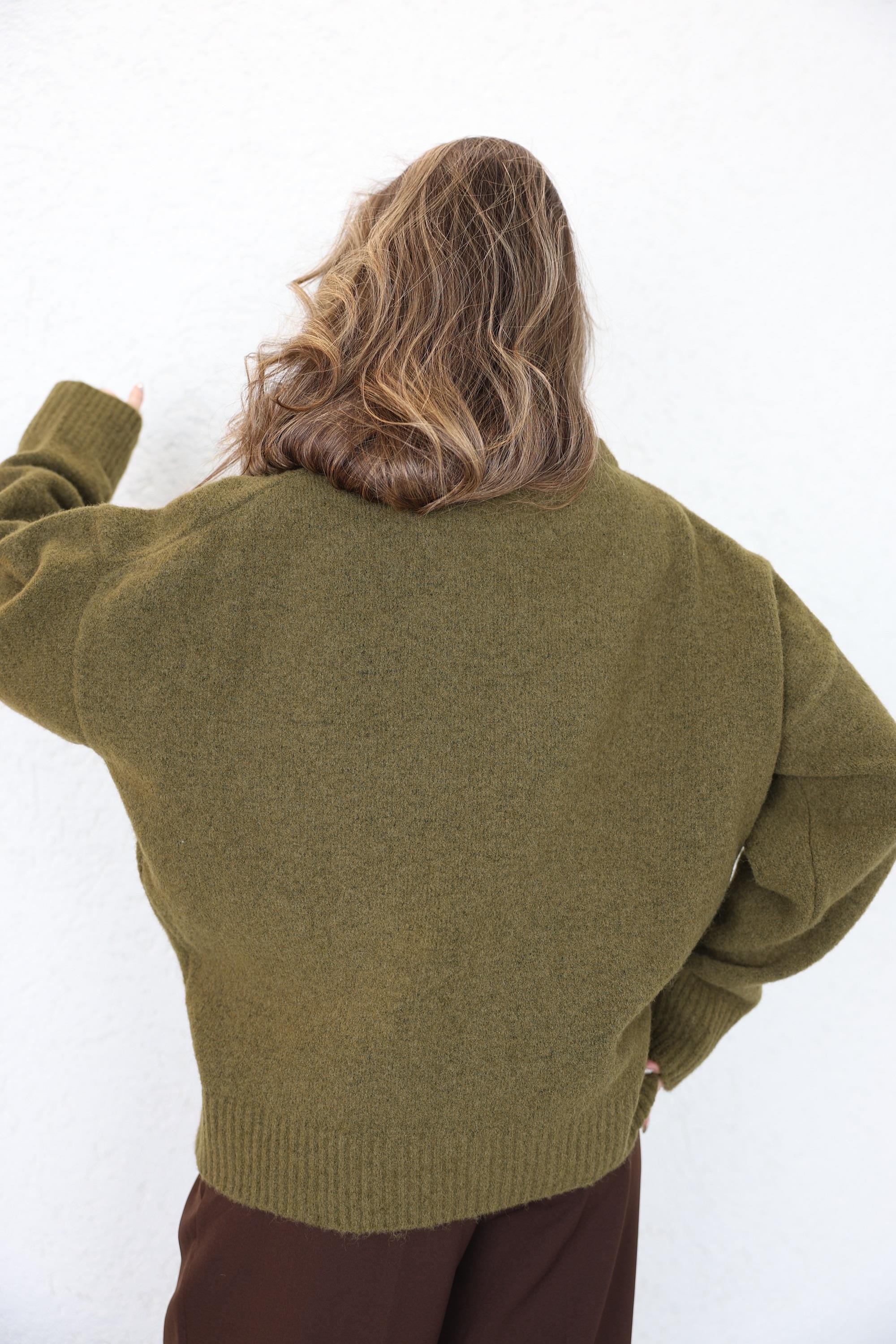 Triko/KazakBisiklet Yaka Salaş Triko Kazak