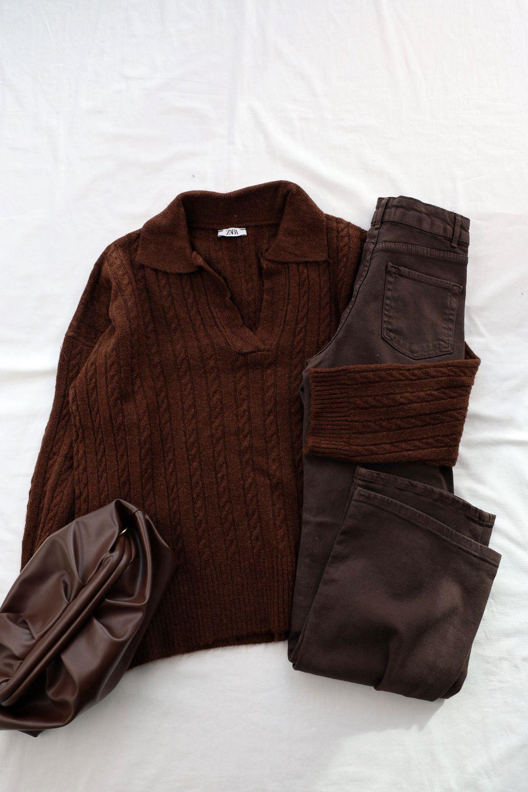 Triko/KazakPolo Yaka Örgü Desen Salaş Kazak