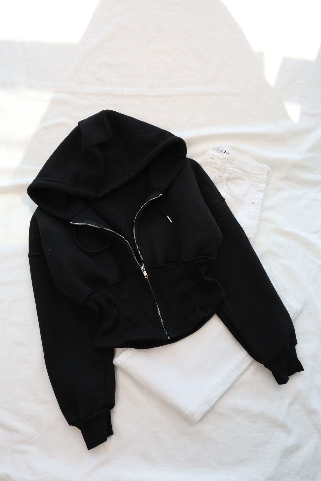 SweatKorse Manşet Fermuarlı Kapşonlu Sweat