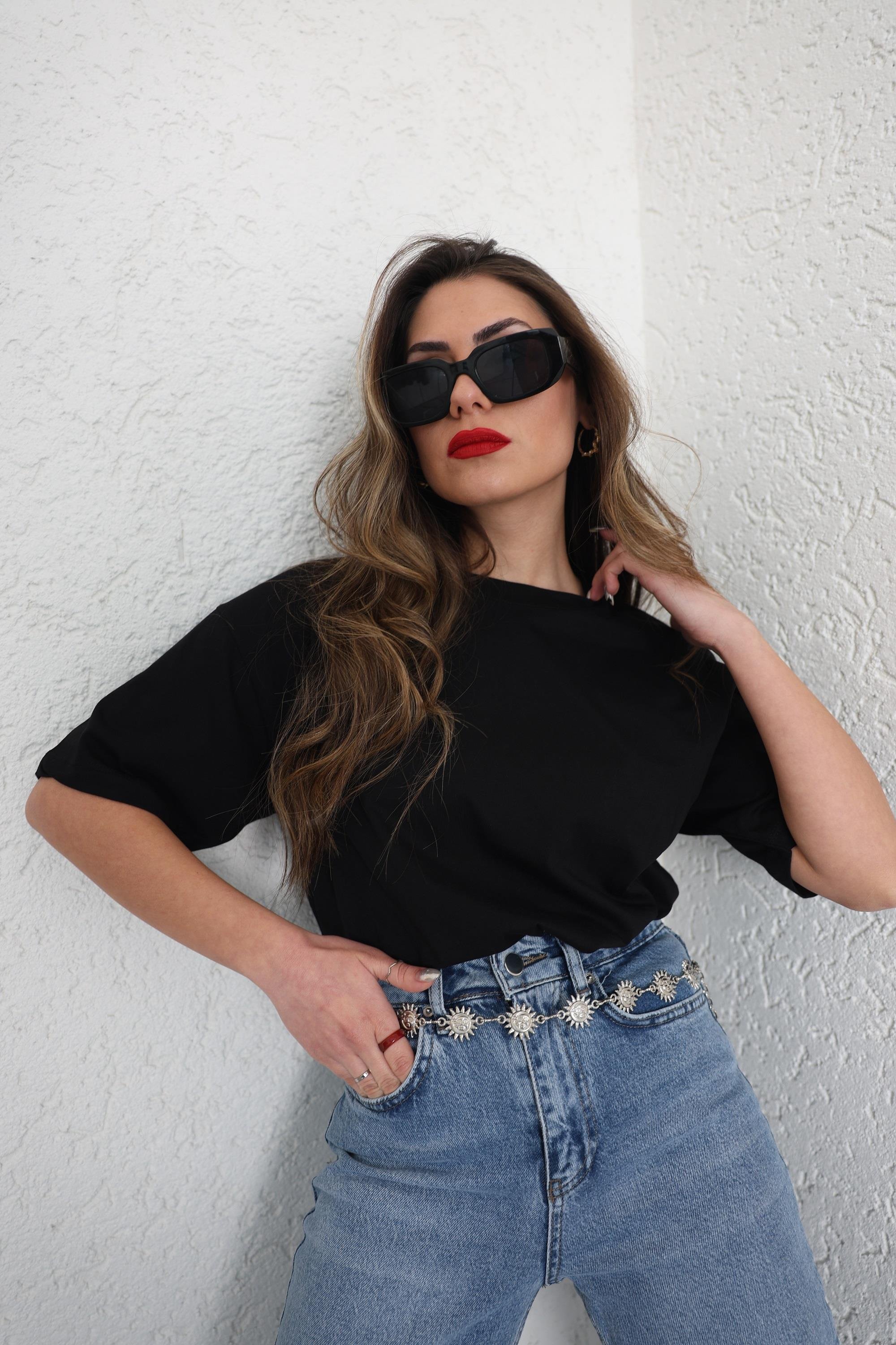 TshirtOversize Bisiklet Yaka Basic Tshirt