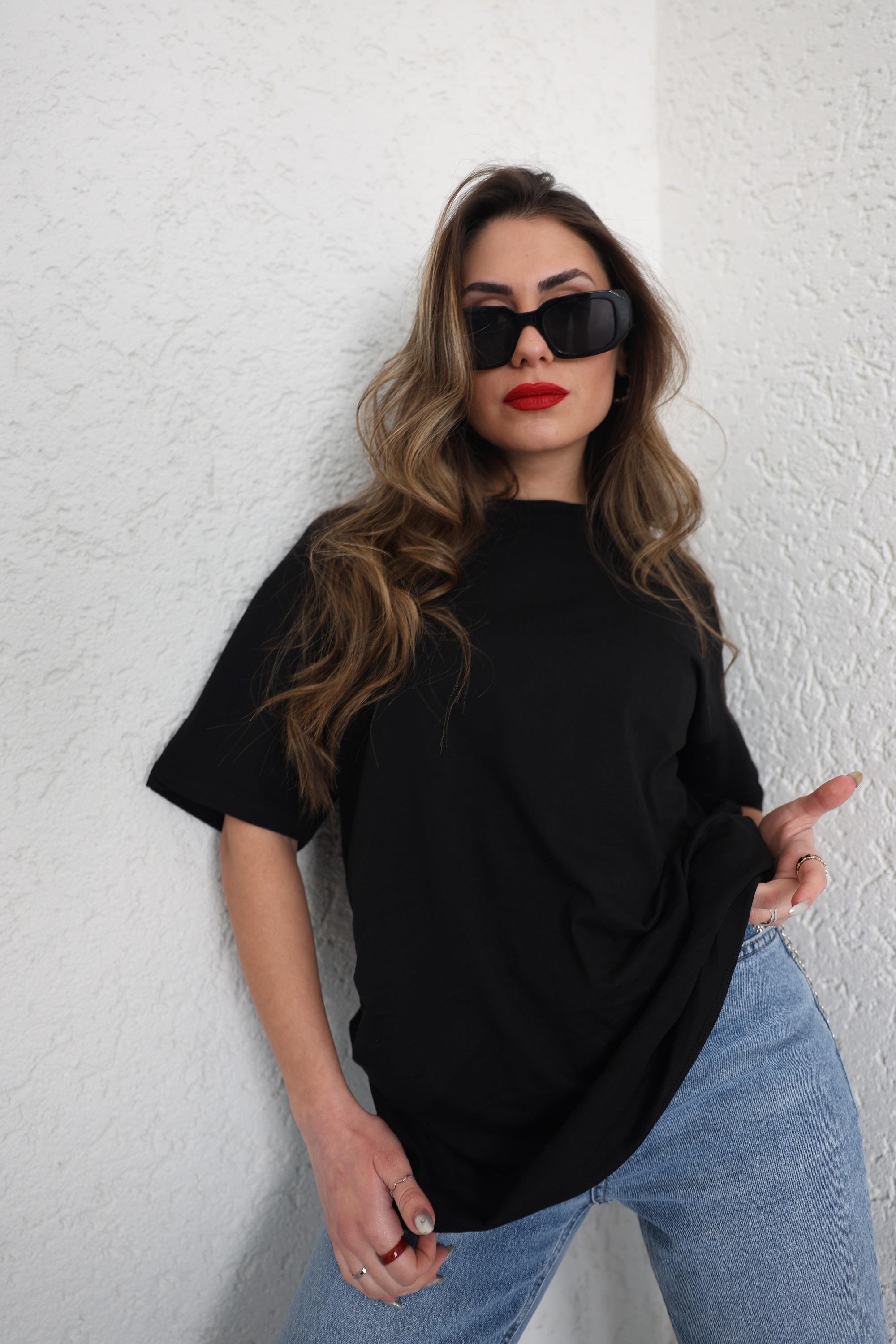 TshirtOversize Bisiklet Yaka Basic Tshirt