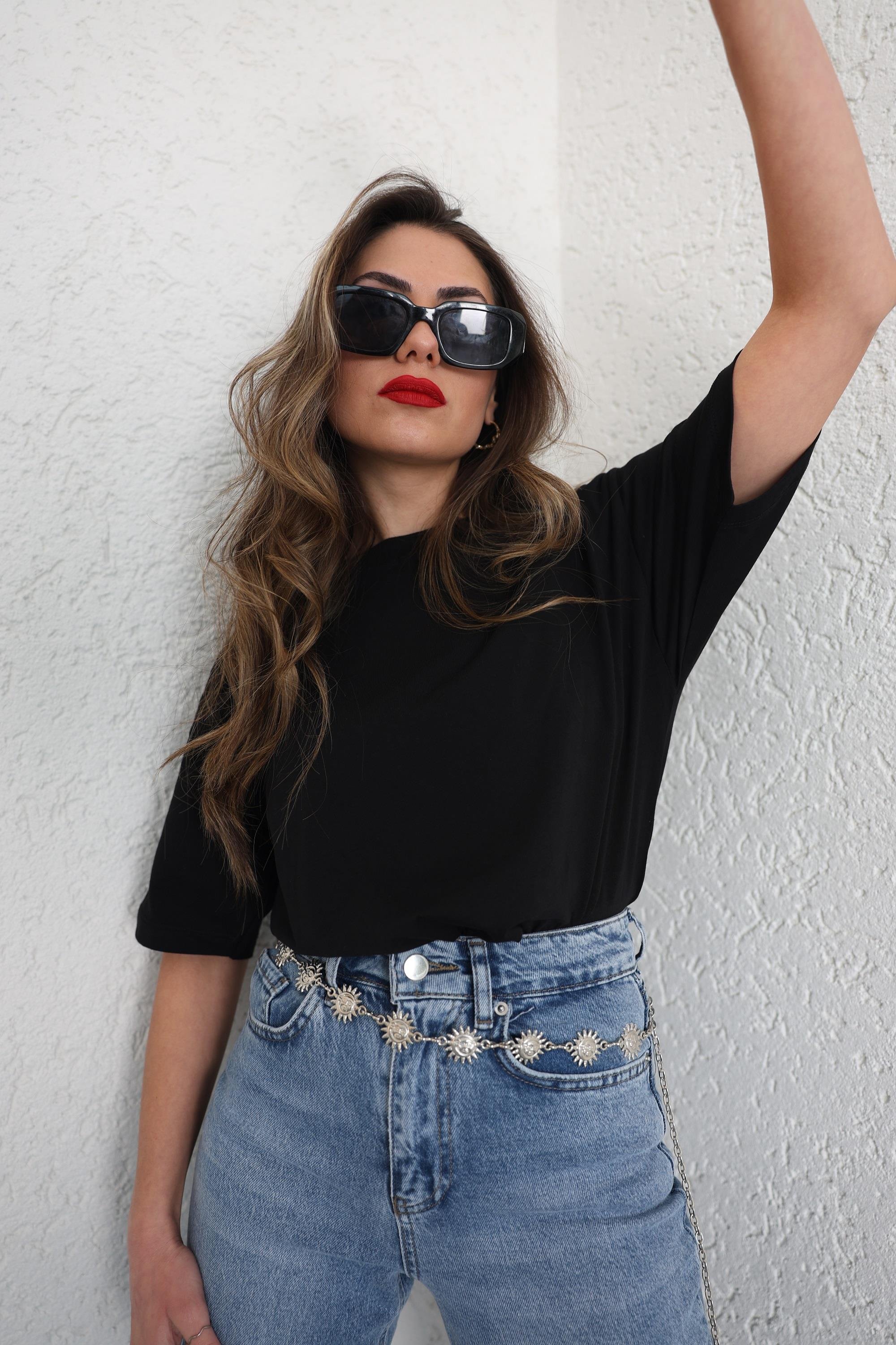 TshirtOversize Bisiklet Yaka Basic Tshirt