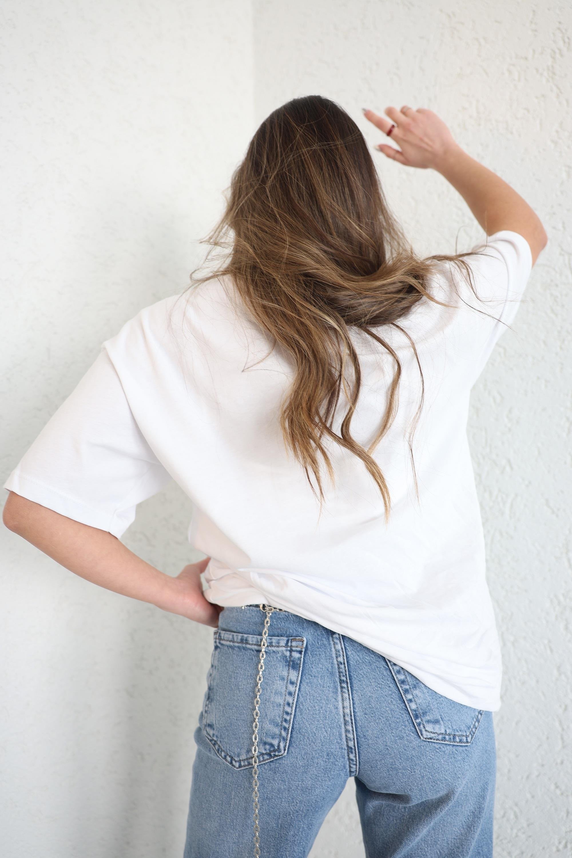 TshirtOversize Bisiklet Yaka Basic Tshirt