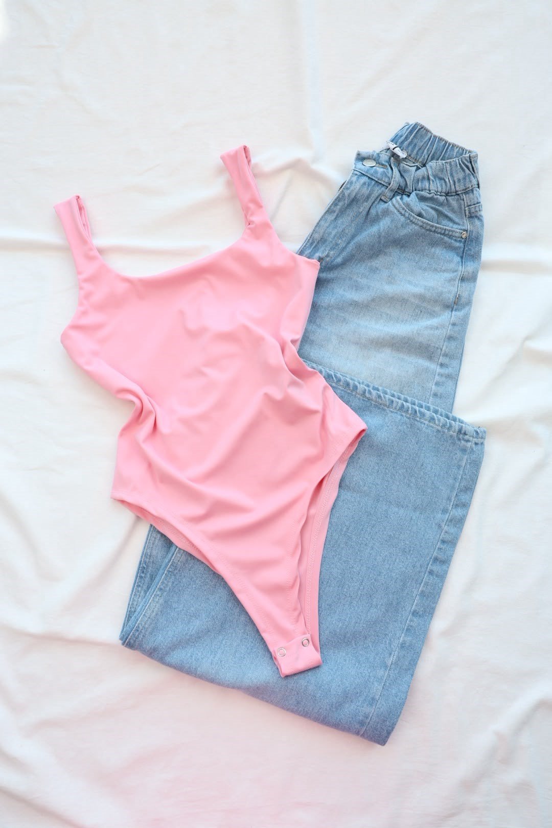 BodysuitKare Yaka Tulumlu Bodysuit