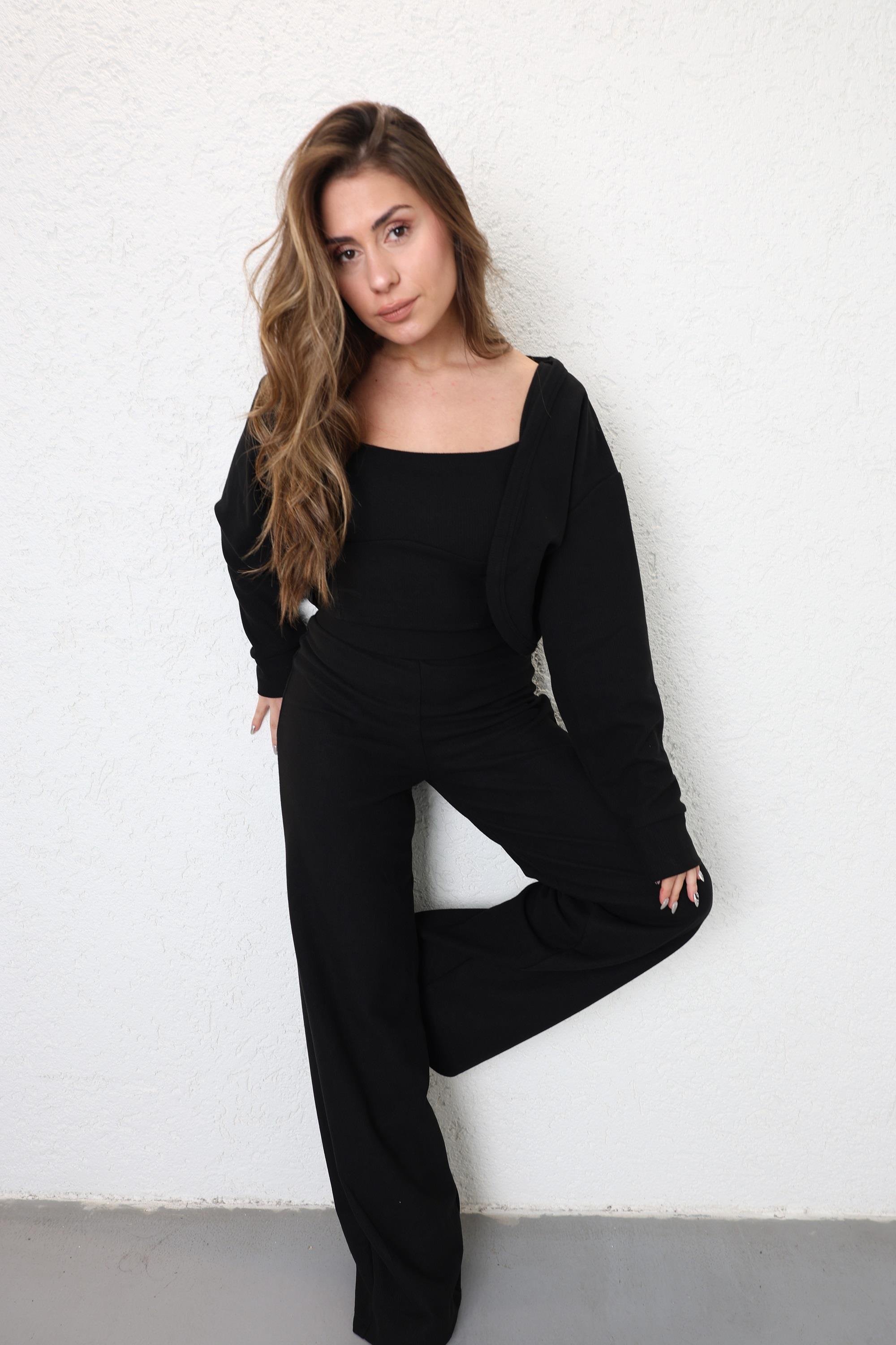 Pantolon TakımÖrme Hırkalı 3lü Takım