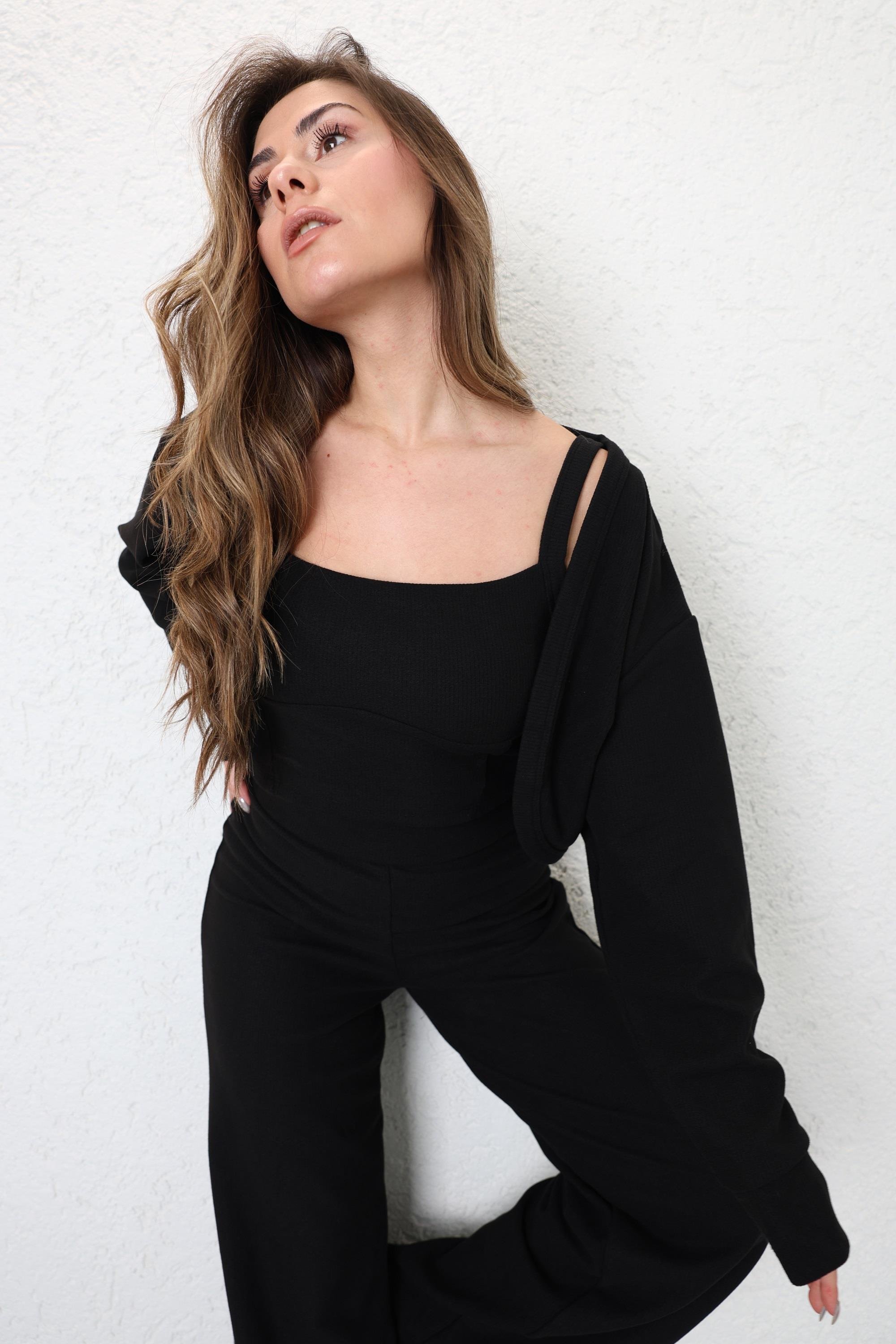 Pantolon TakımÖrme Hırkalı 3lü Takım