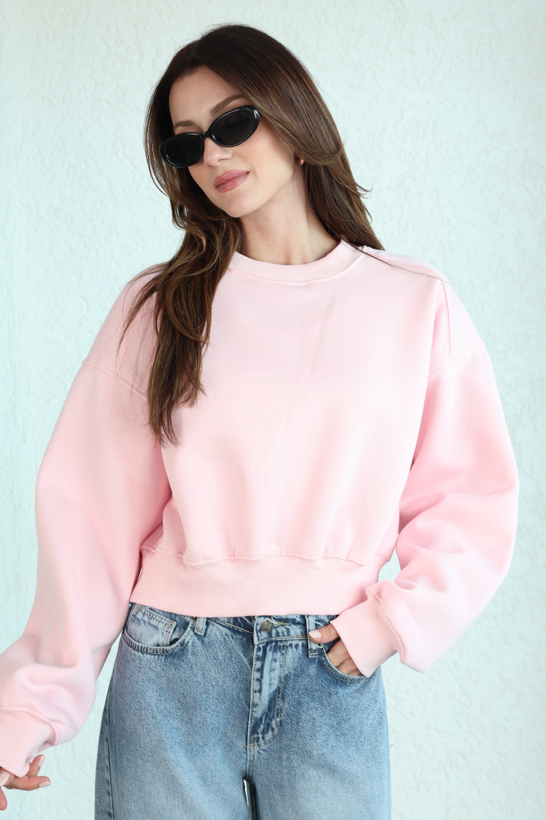 SweatO Yaka Basic Crop Sweat