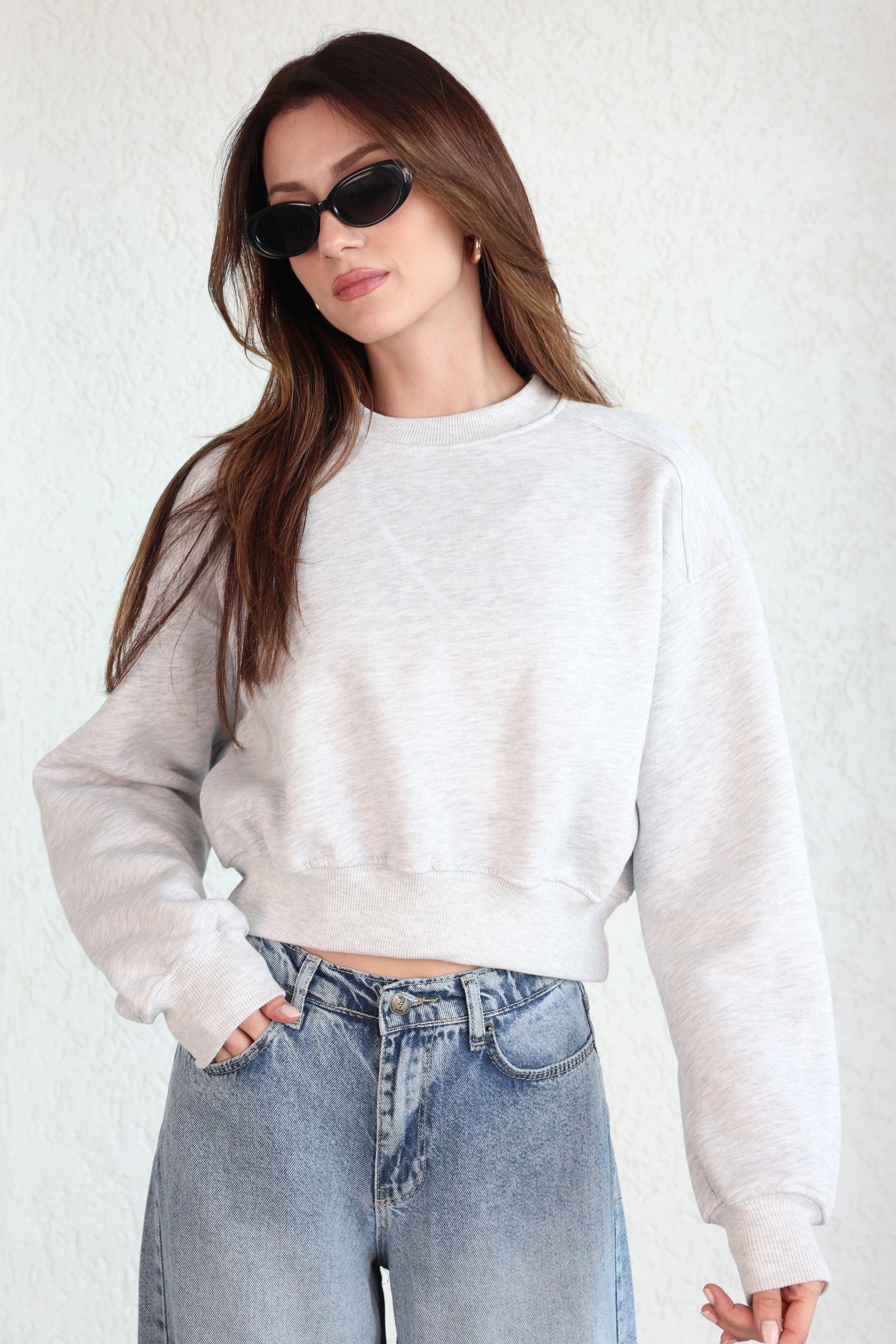 SweatO Yaka Basic Crop Sweat