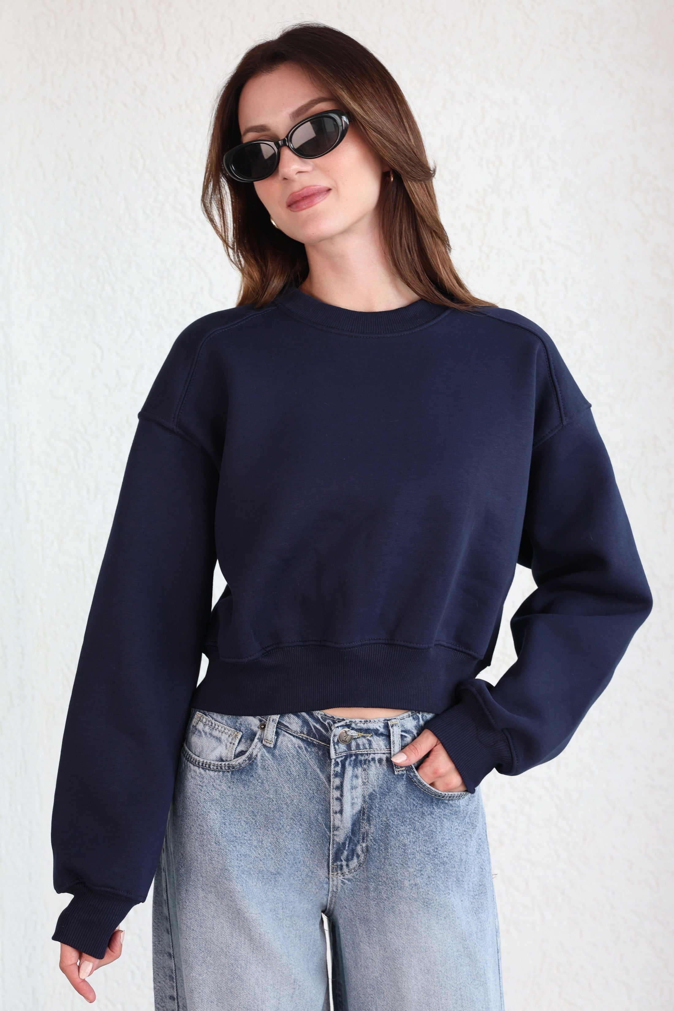 SweatO Yaka Basic Crop Sweat