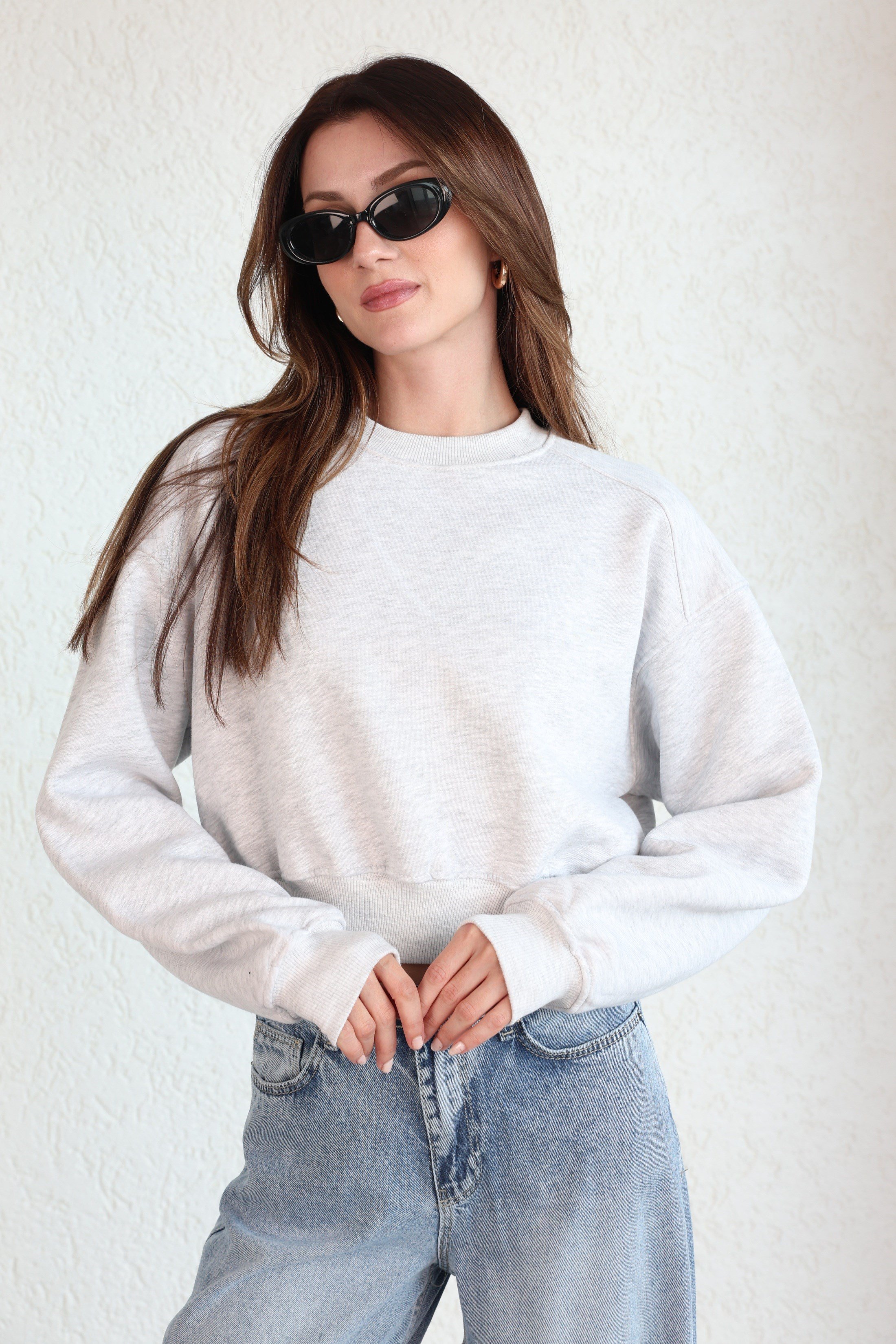 SweatO Yaka Basic Crop Sweat