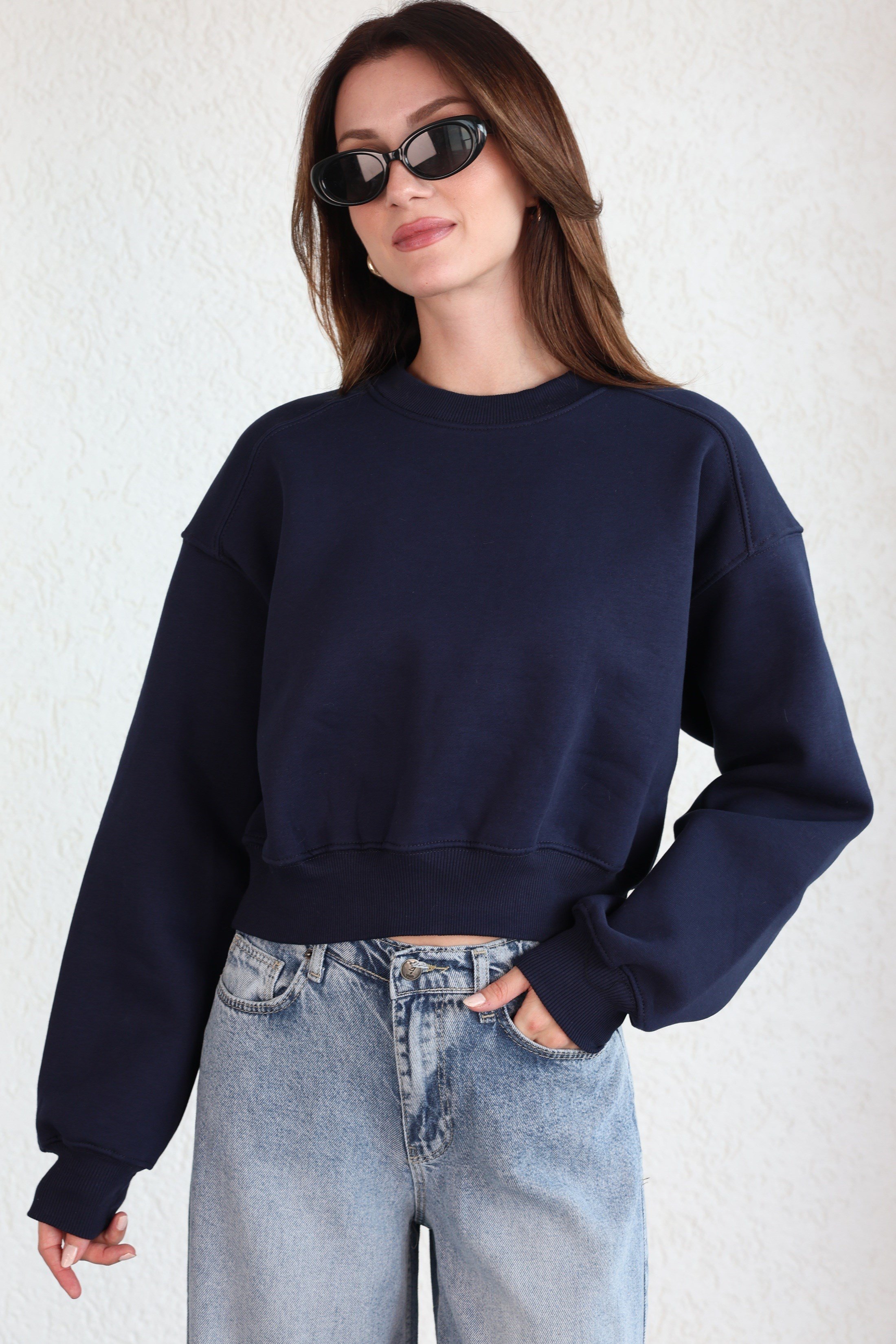 SweatO Yaka Basic Crop Sweat