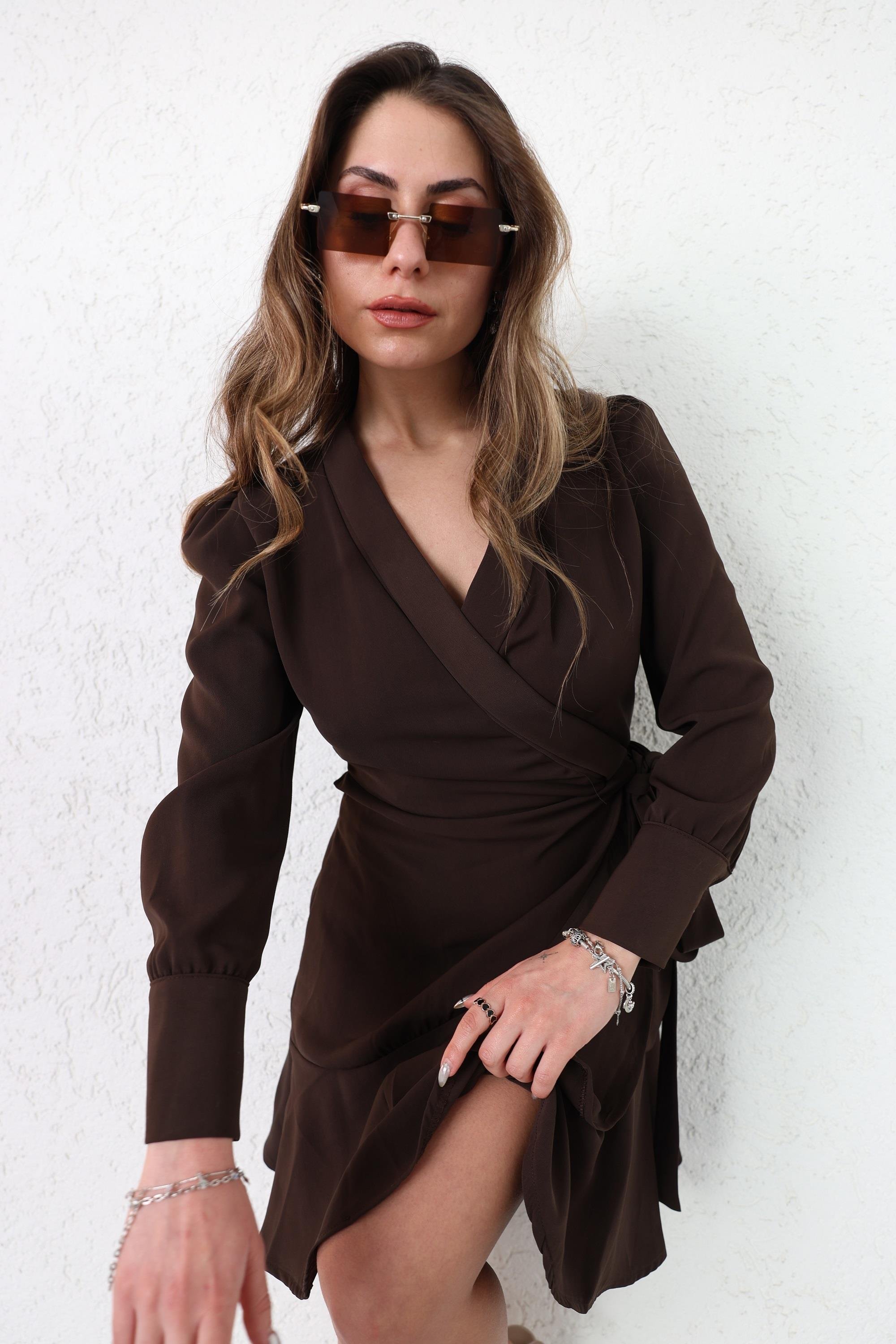 ElbiseKruvaze Tensel Elbise