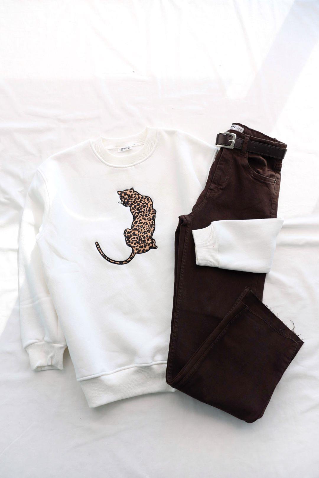 Jean/KotPaça Kesik Kemerli Pantolon