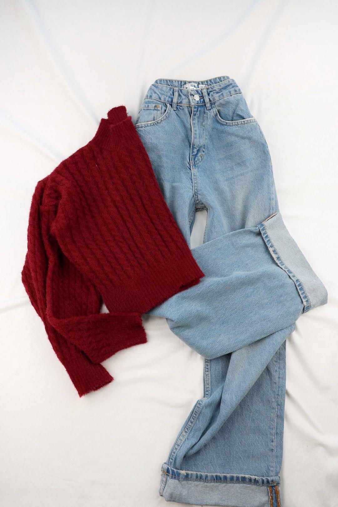 Jean/KotPaça Katlamalı Plazzo Jean