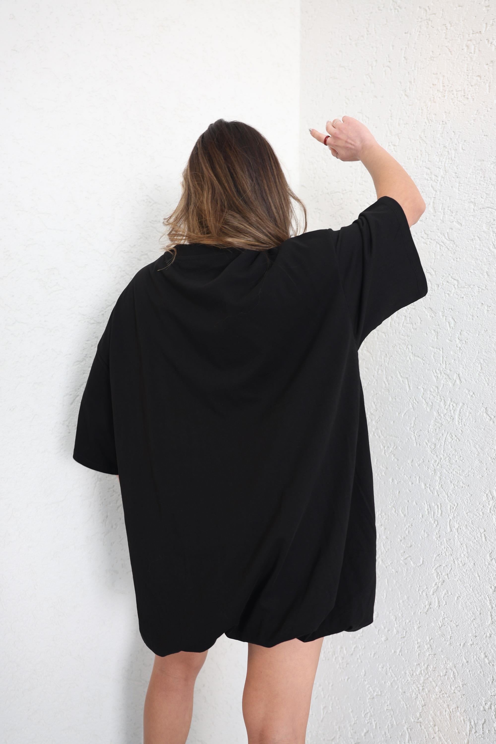 ElbiseOversize Balon Penye Elbise