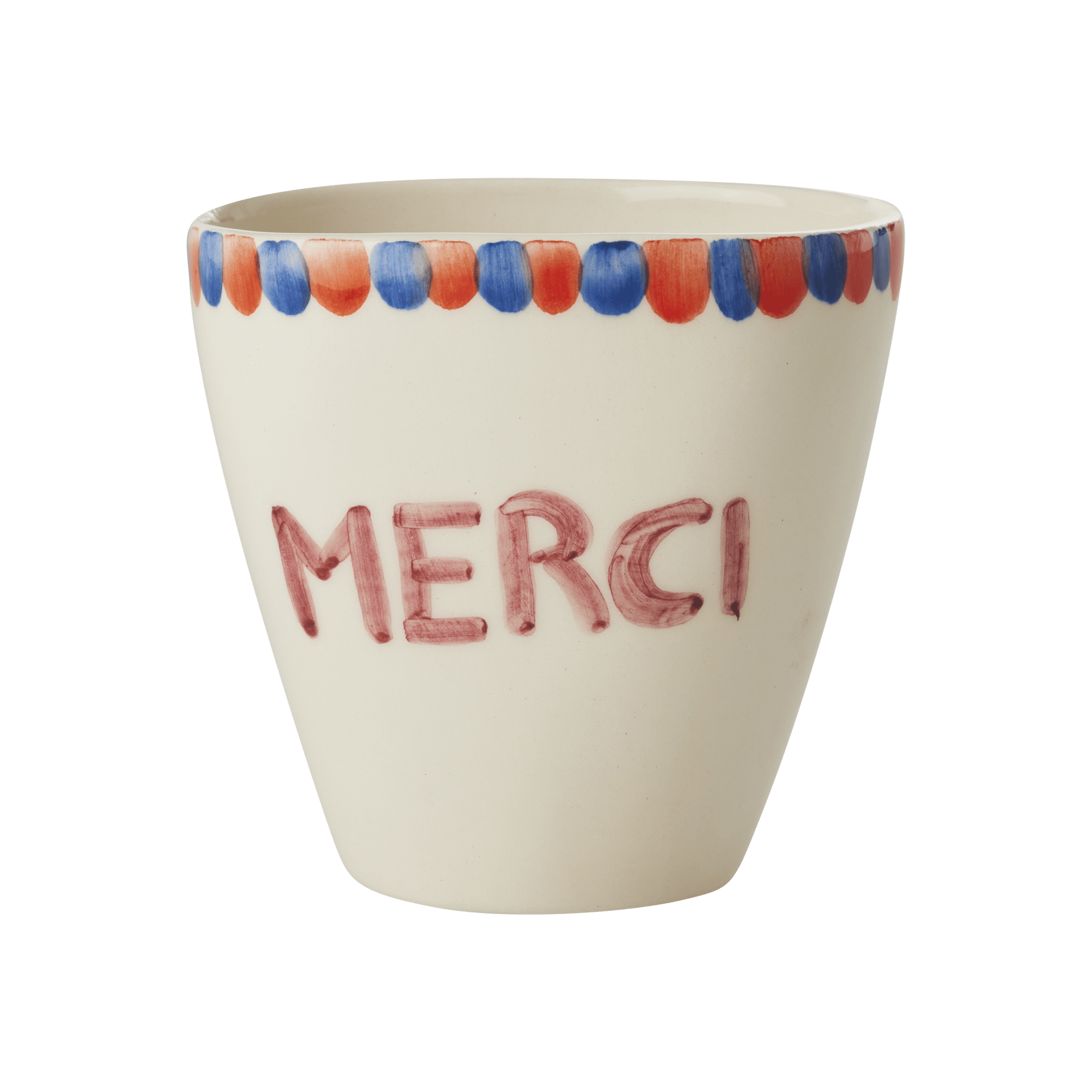 El Yapımı Oval Seramik Kupa - Merci