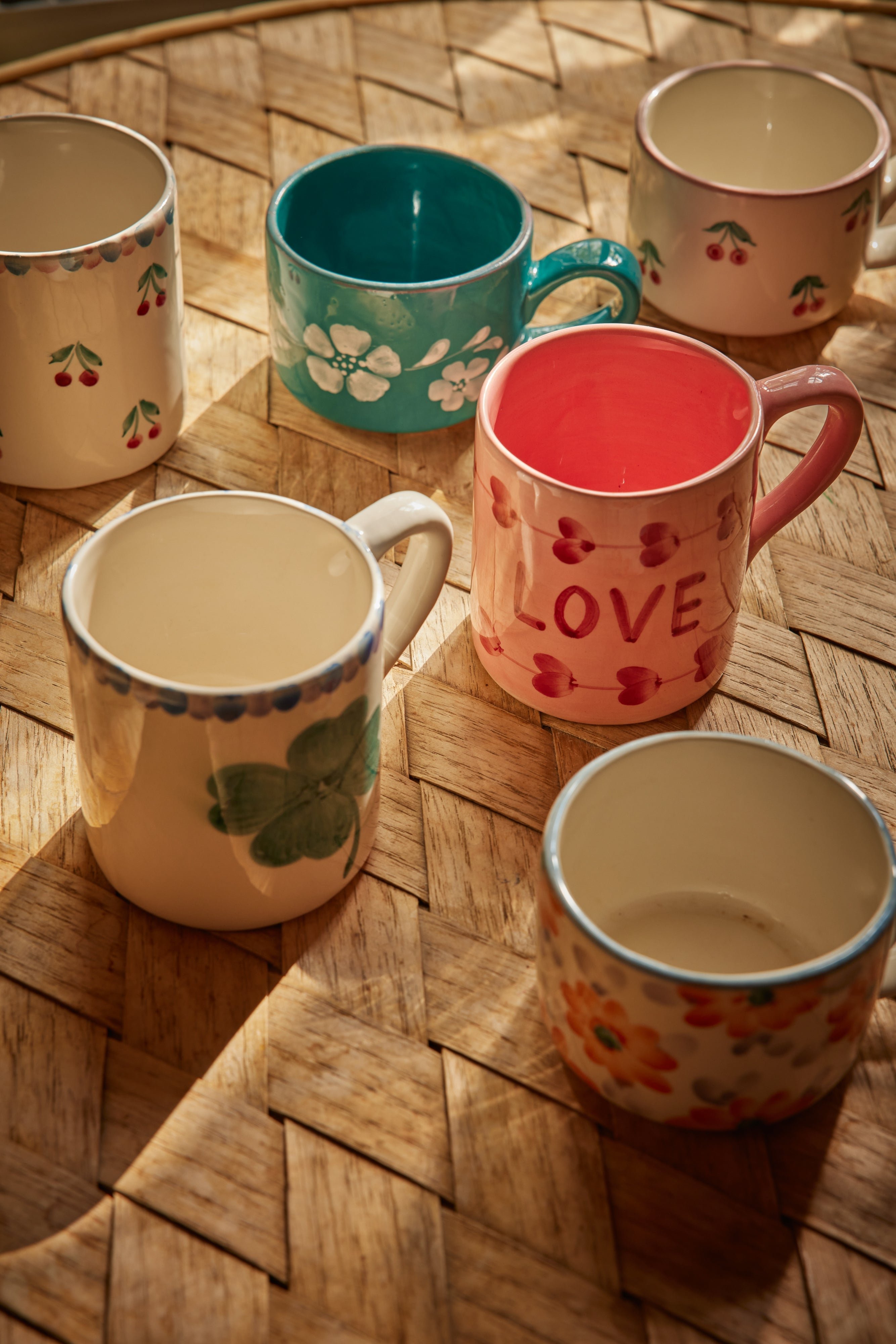 El Yapımı Seramik Mug - Kiraz