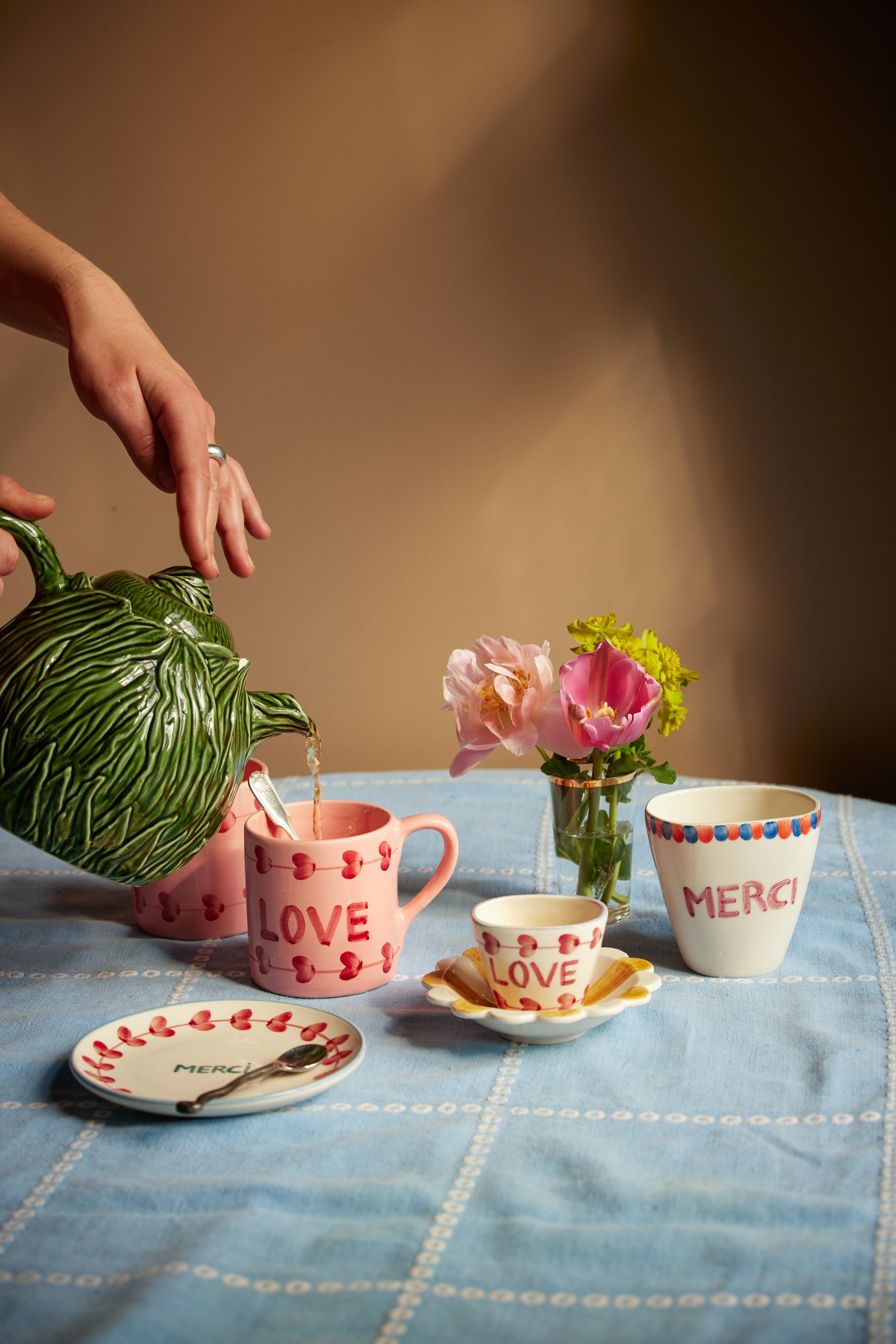 El Yapımı Seramik Mug - Love