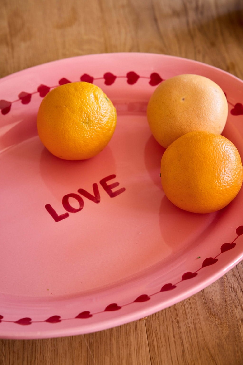 El Yapımı Seramik Servis Tabağı - Love