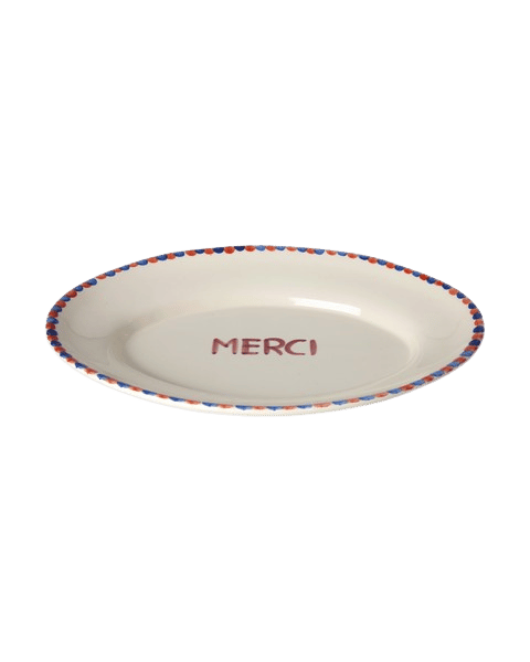 El Yapımı Seramik Servis Tabağı - Merci