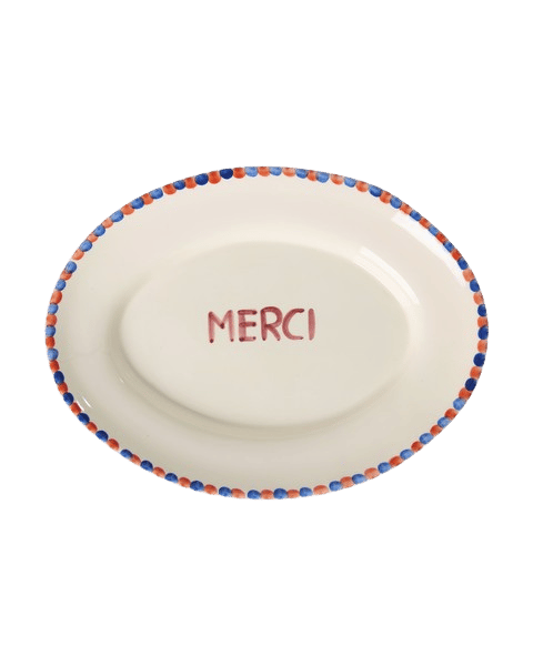 El Yapımı Seramik Servis Tabağı - Merci