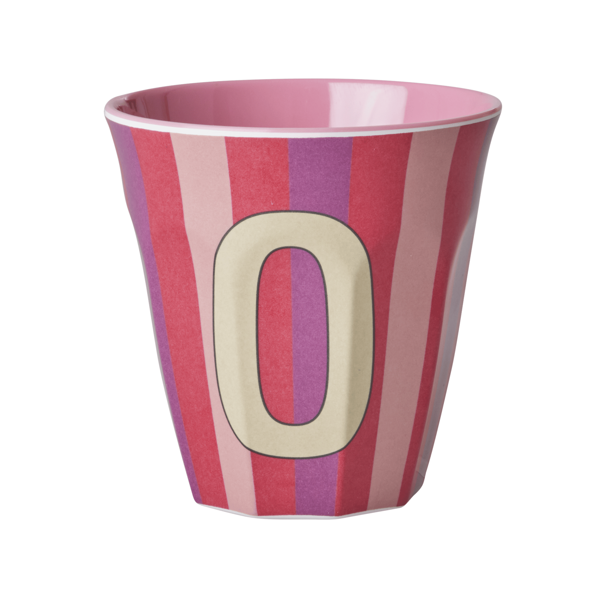 Melamin Çizgili Bardak - Pembe O