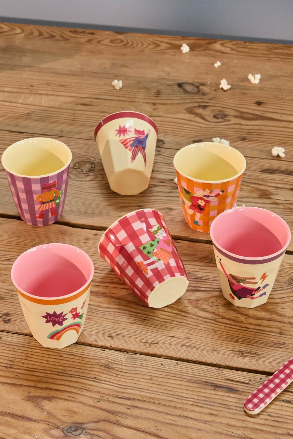 Melamin Çocuk Bardak Seti - Pembe Kahraman