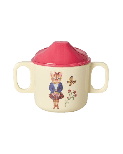 Melamin Çocuk Yemek Seti - Pembe Natalie 