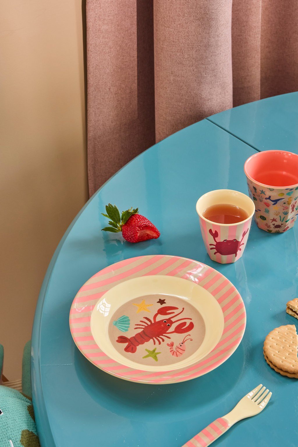 Melamin Çukur Tabak - Pembe Okyanus