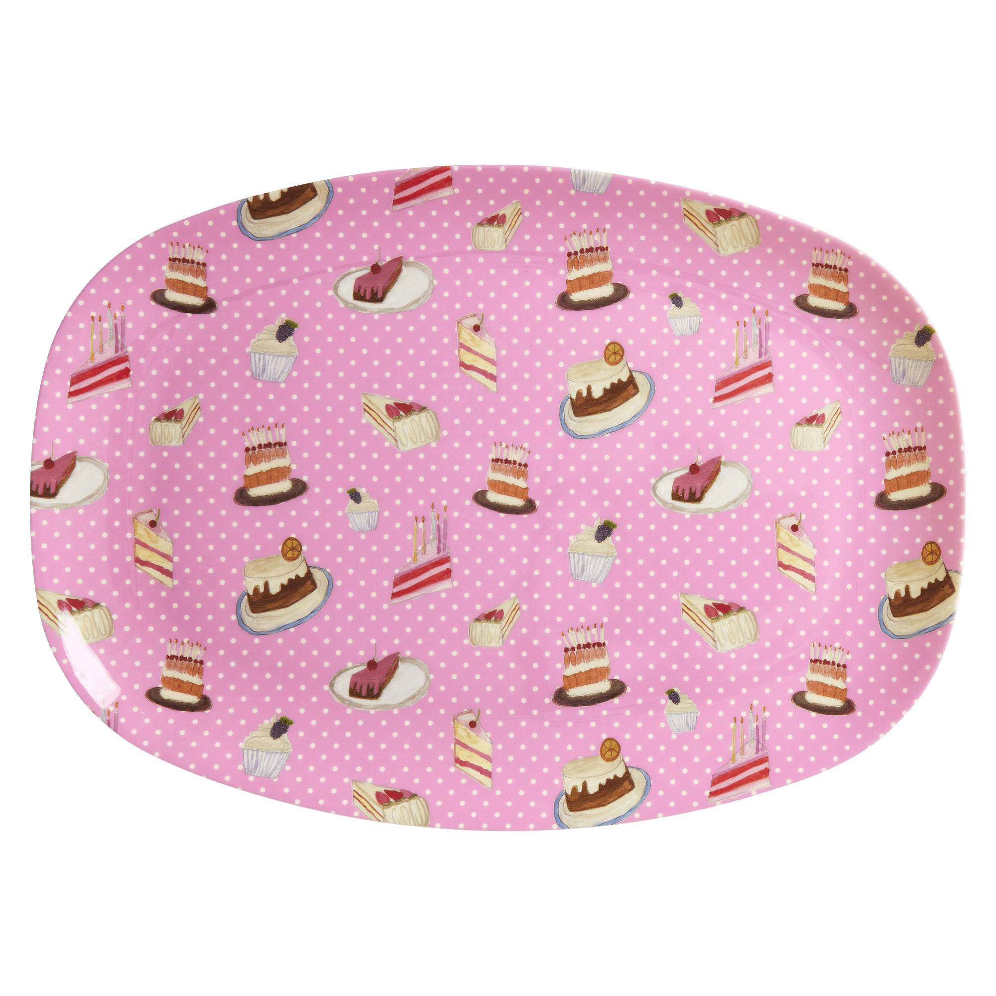 Melamin Dikdörtgen Tabak - Sweet Cake