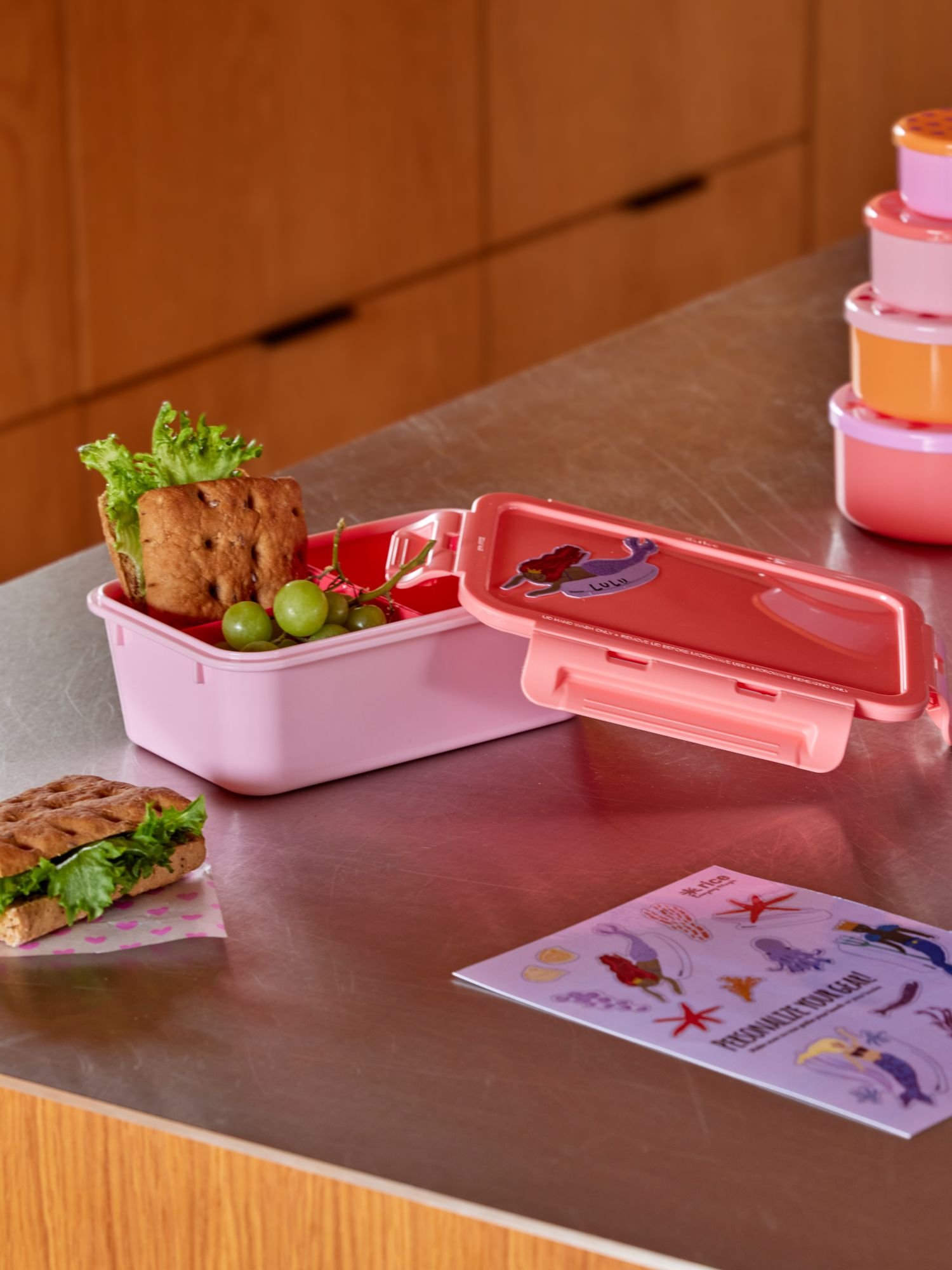 Plastik Lunchbox - Pembe ve Kırmızı