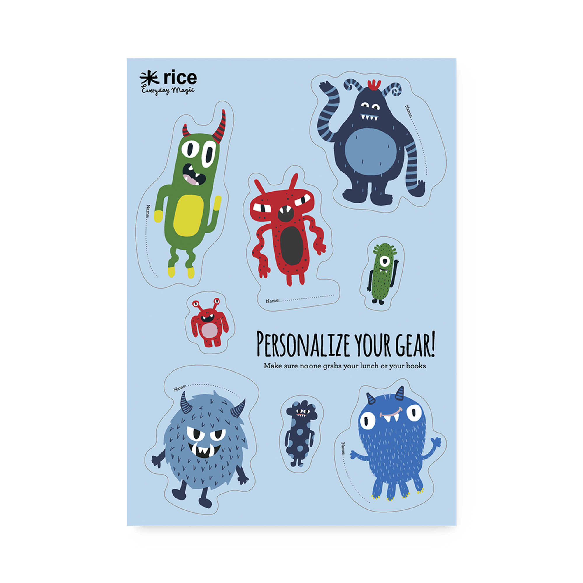 Stickers Lunchbox - Canavarlar